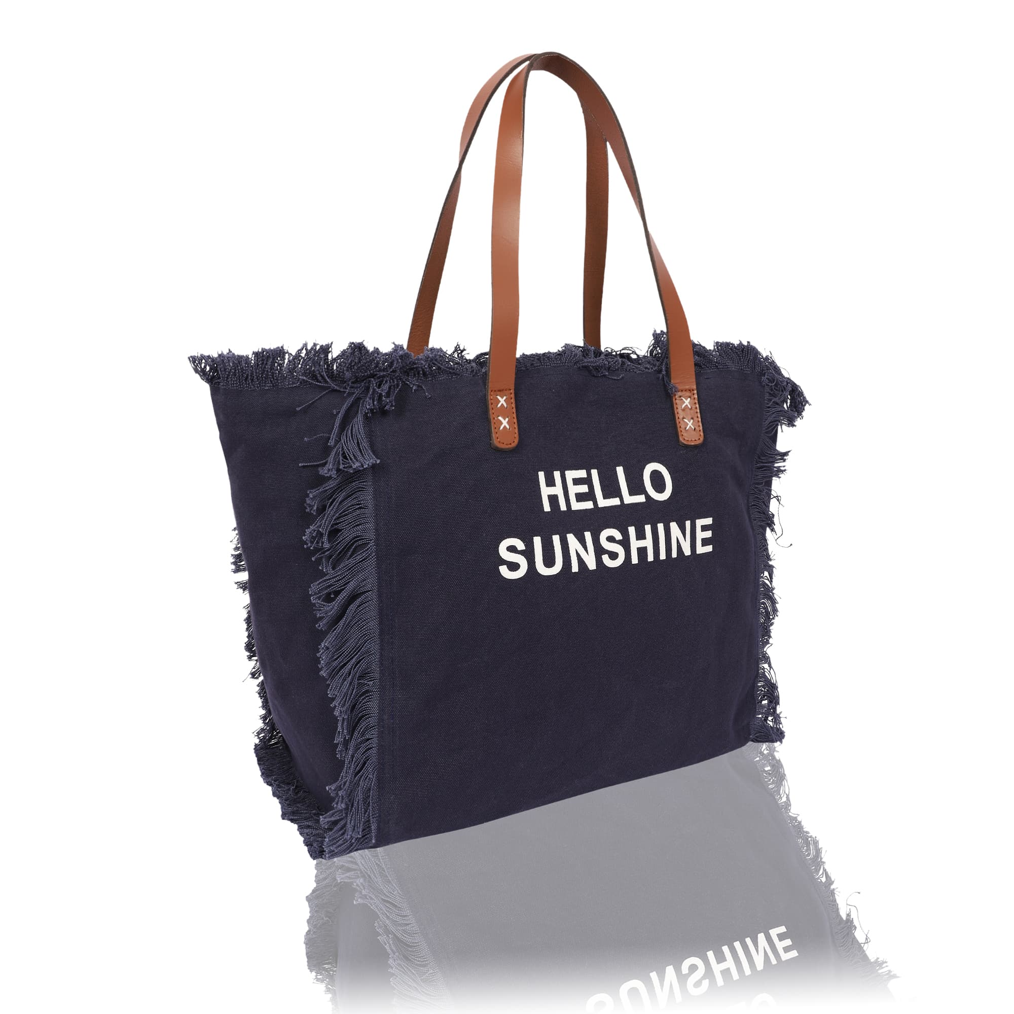 HELLO SUNSHINE PRINT BEACH BAG