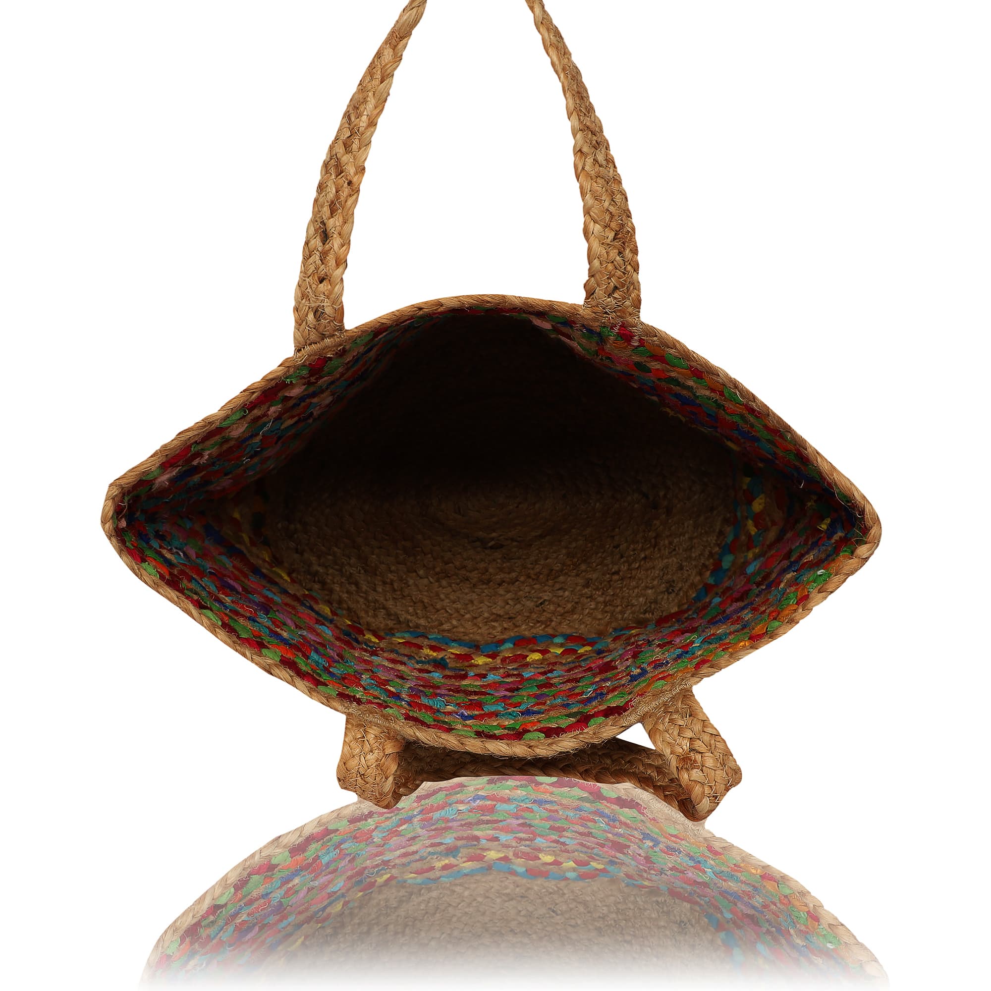 RECYCLED MULTI COTTON JUTE TOTE BAG