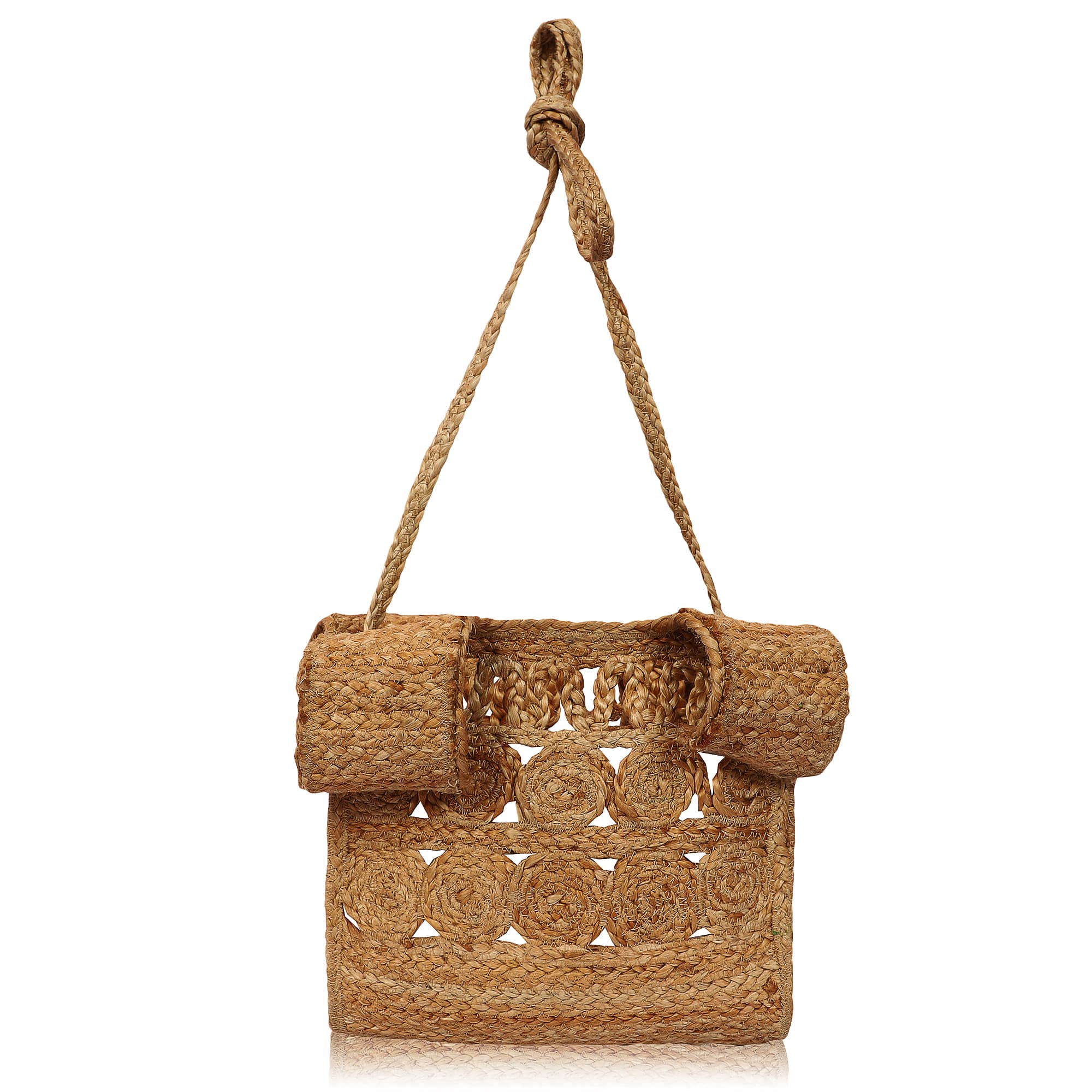 JUTE BRAIDED SHOULDER BAG