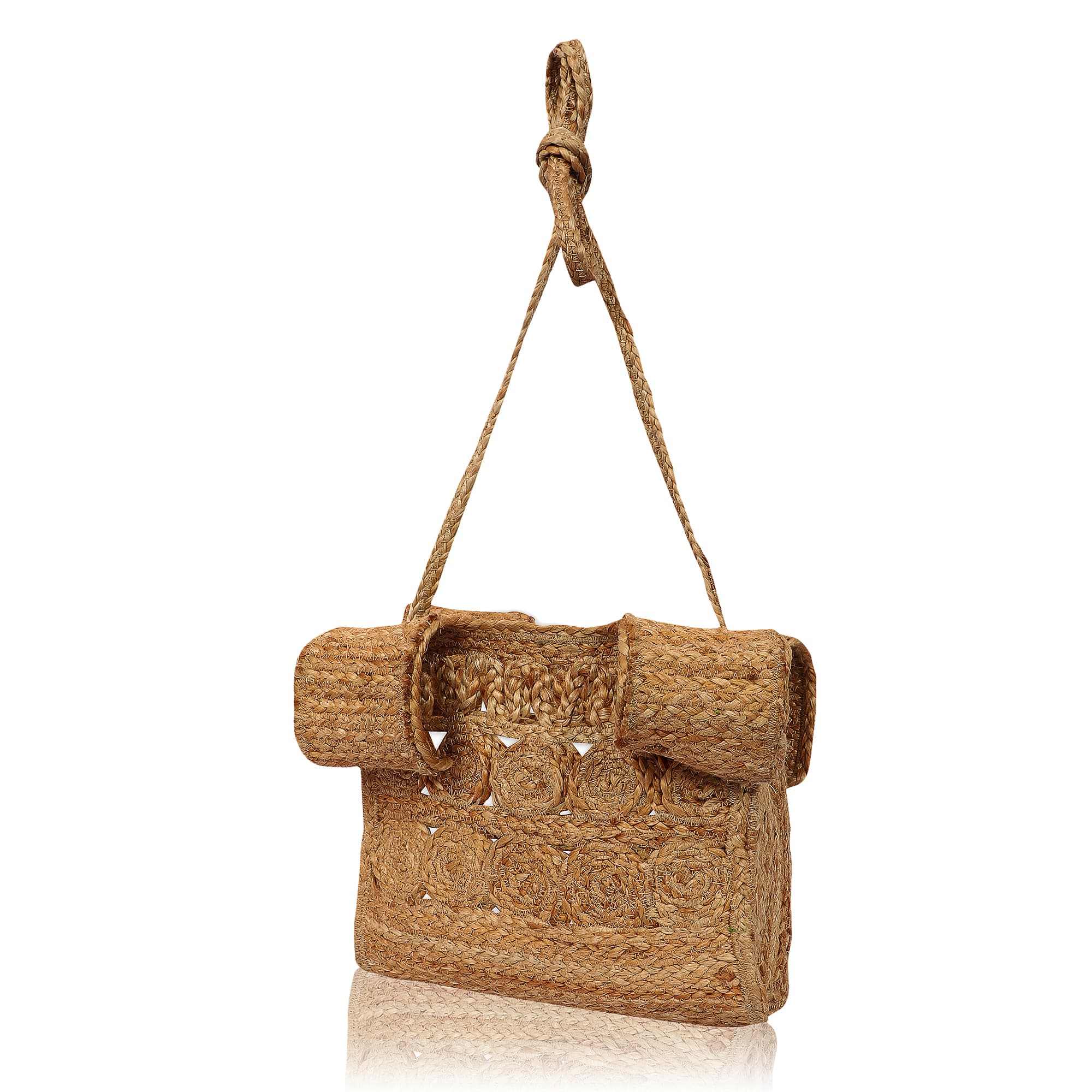 JUTE BRAIDED SHOULDER BAG