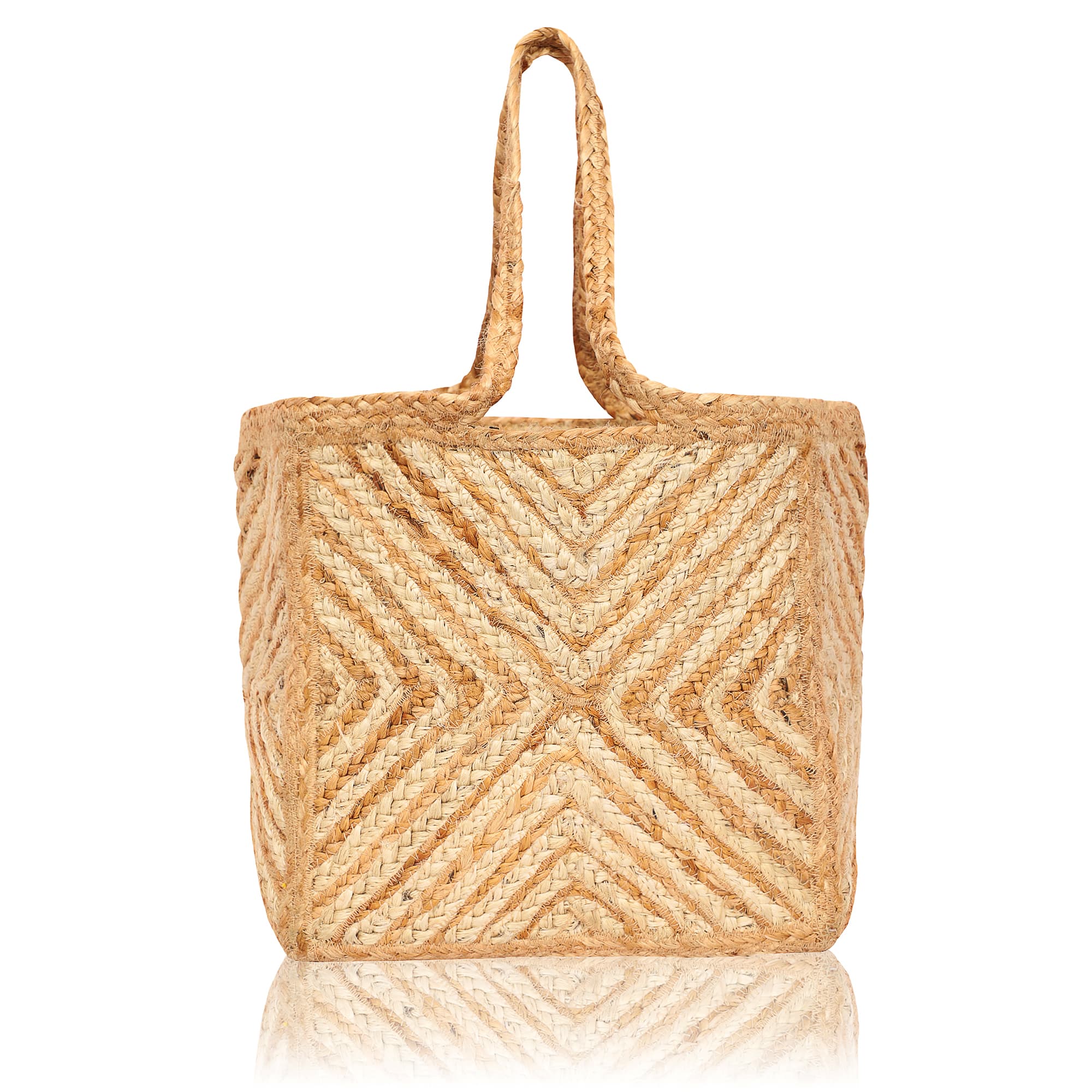 JUTE BRAIDED SHOPPER  BAG
