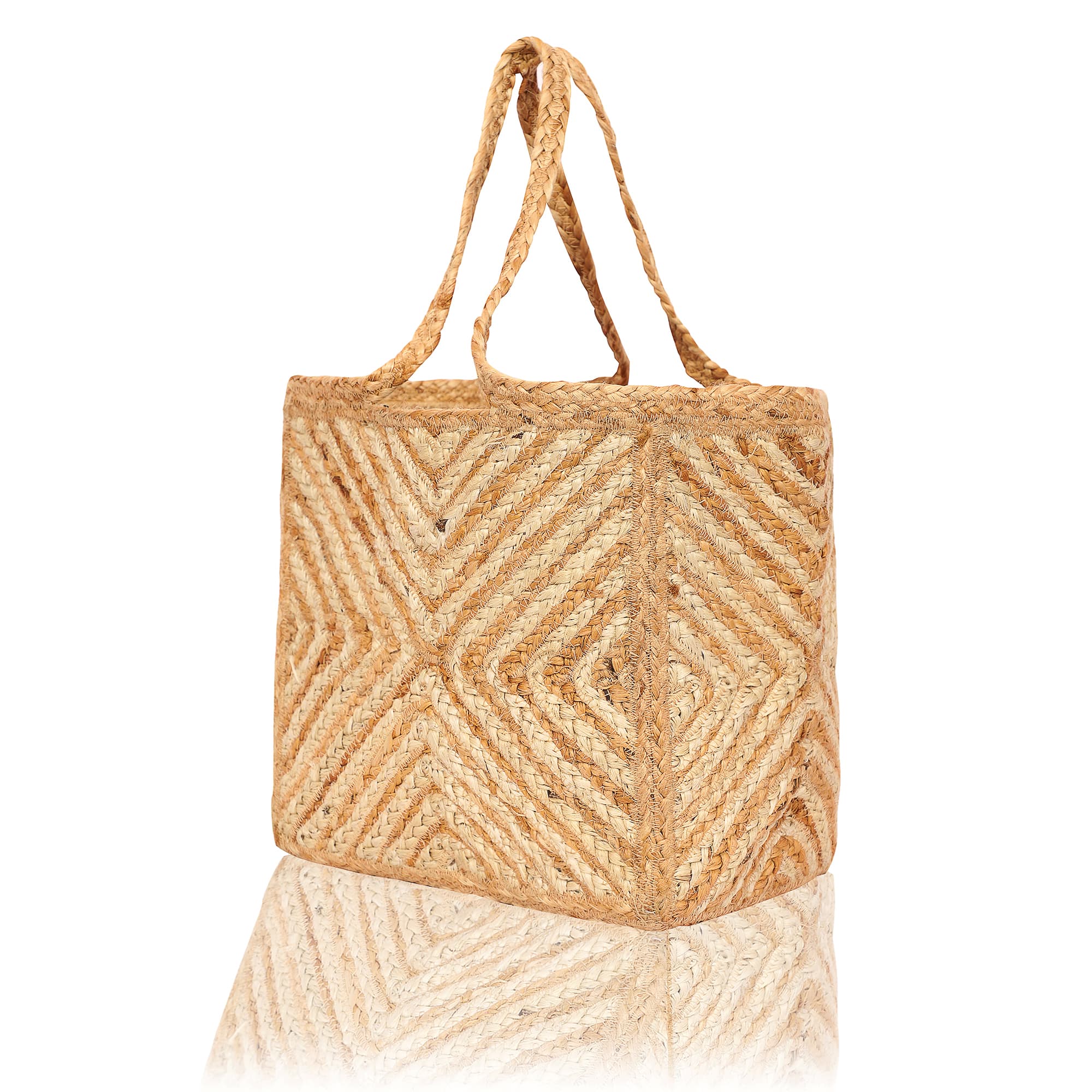 JUTE BRAIDED SHOPPER  BAG