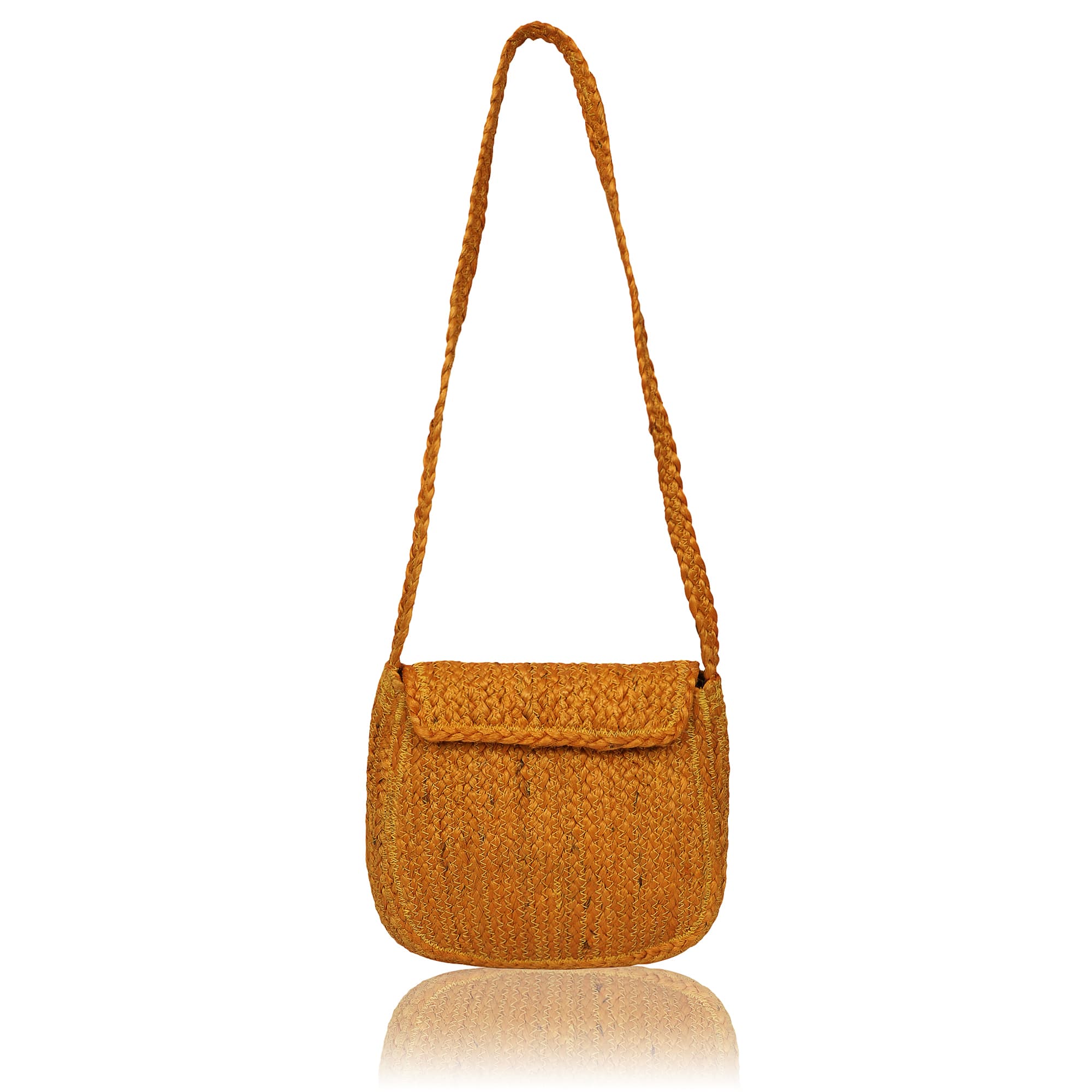 JUTE BRAIDED CROSSBODY BAG