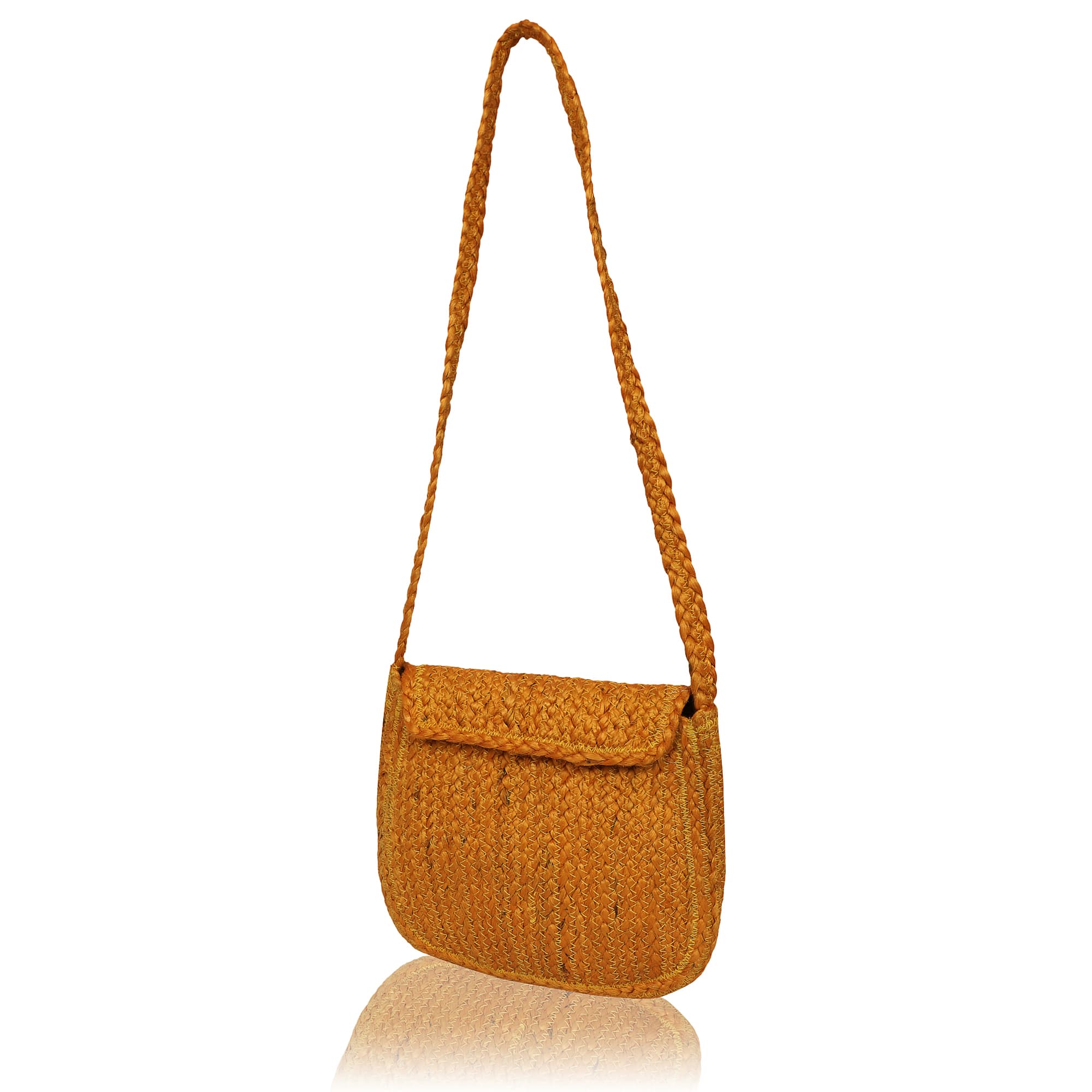 JUTE BRAIDED CROSSBODY BAG