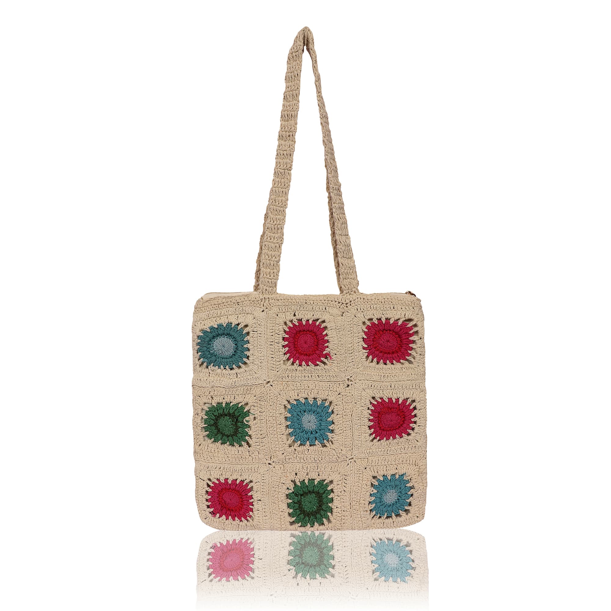 OFF WHITE CROCHET TOTE BAG