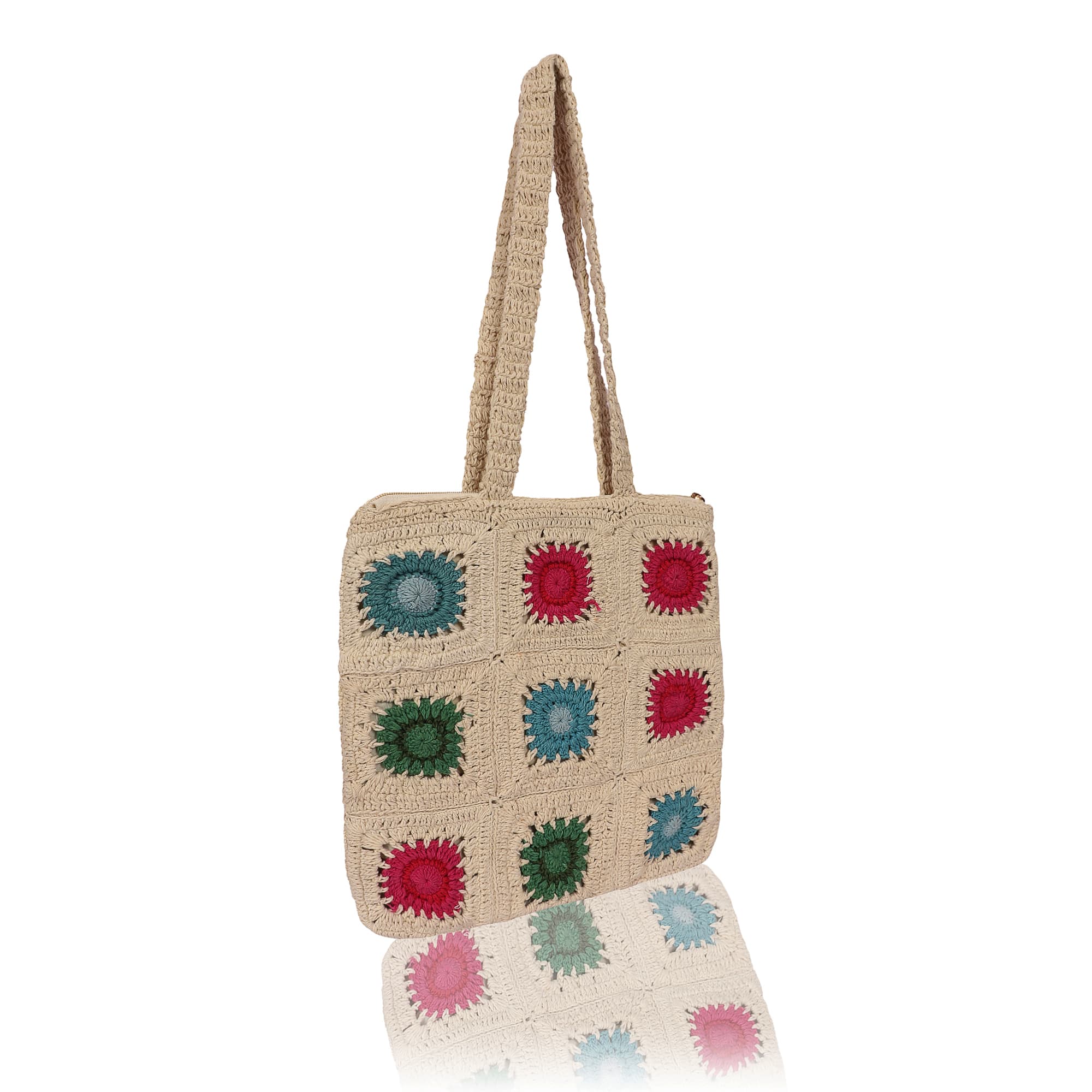 OFF WHITE CROCHET TOTE BAG