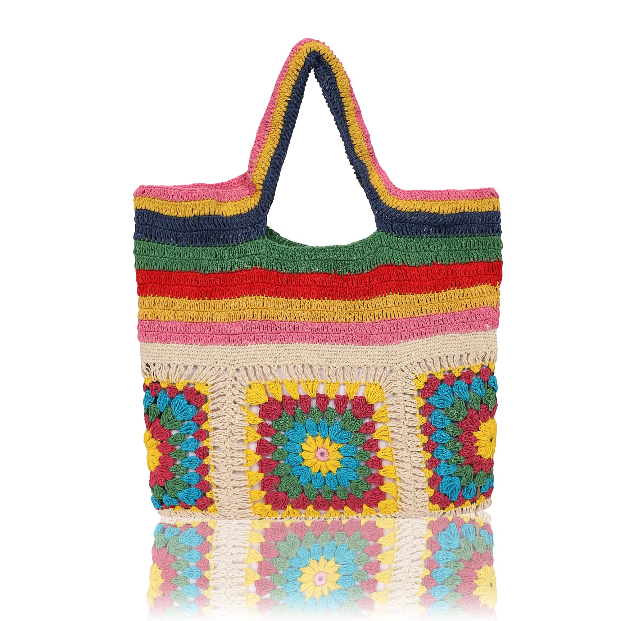 MULTI CROCHET TOTE BAG