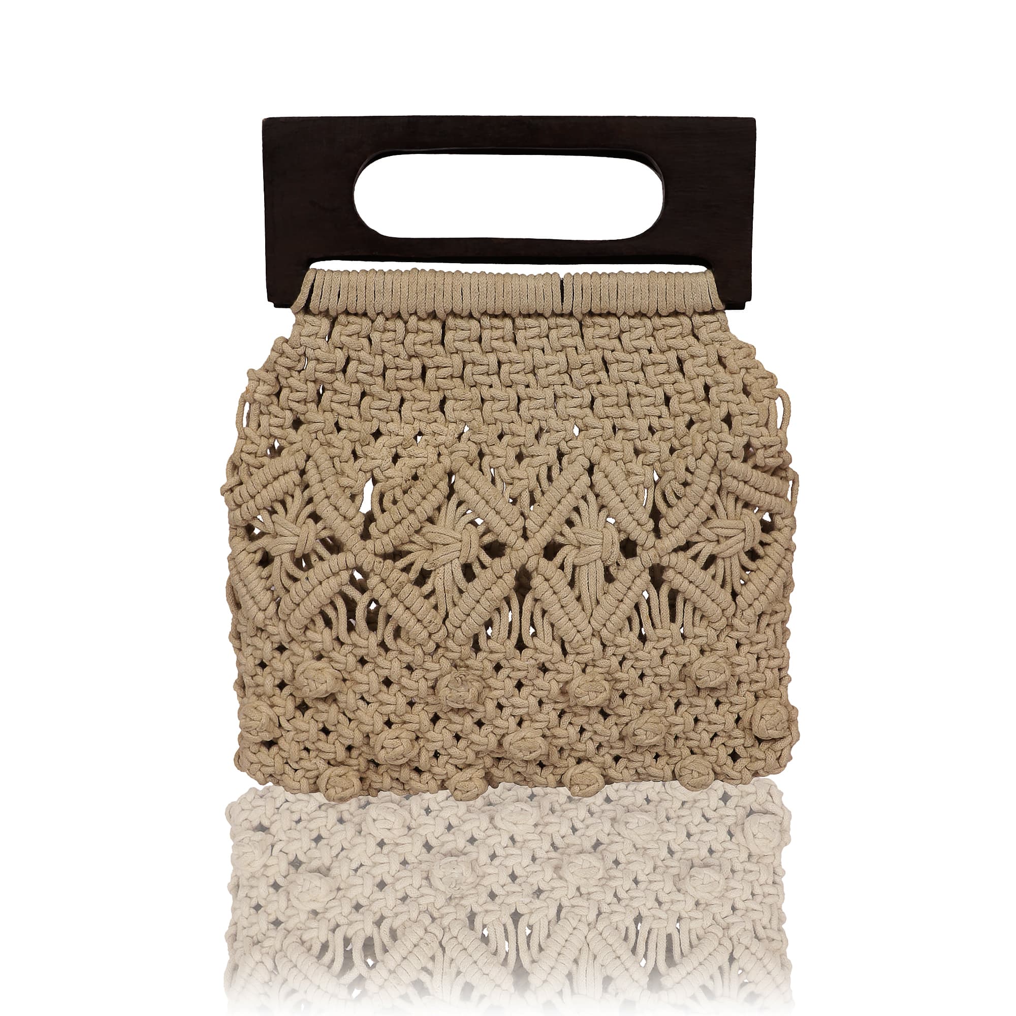 WHITE MACRAME BAG