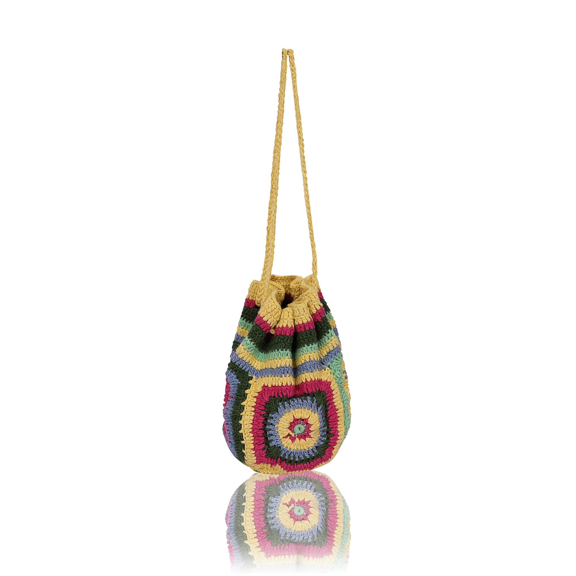 MULTI CROCHET BUCKET BAG