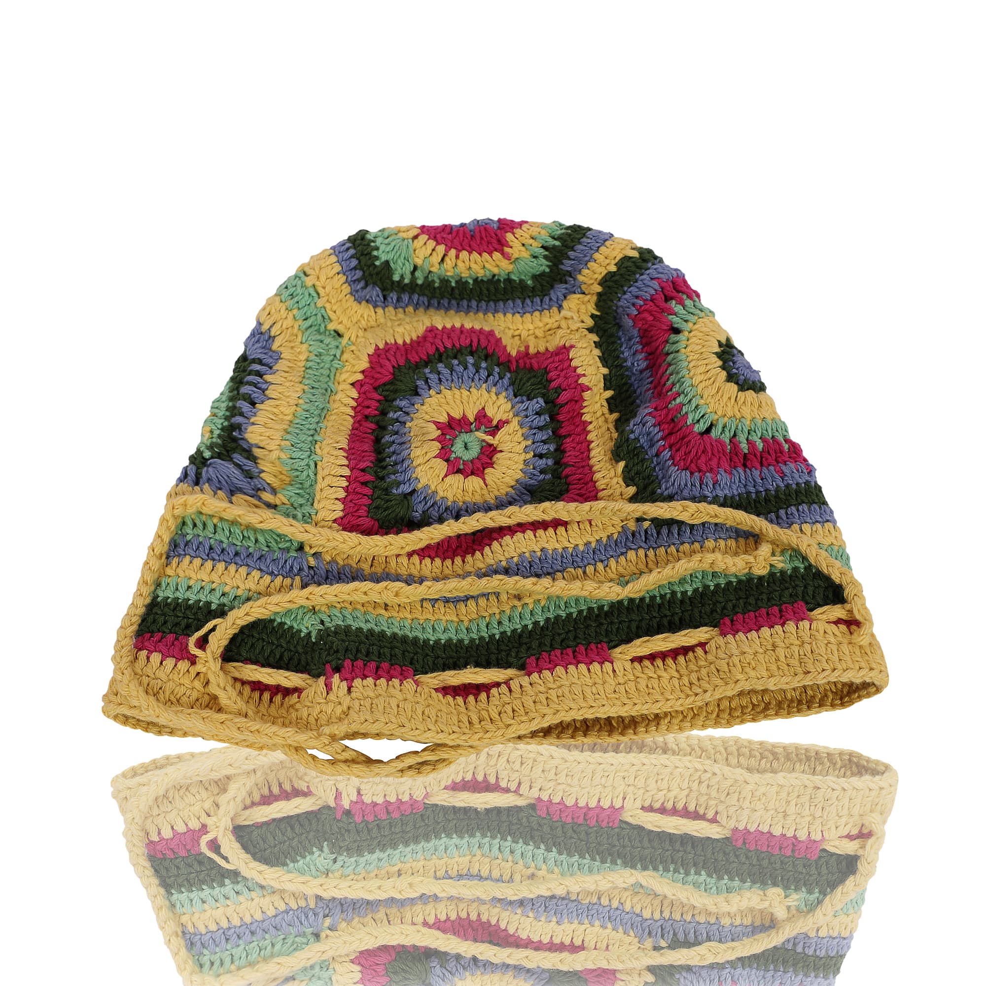 MULTI CROCHET BUCKET BAG