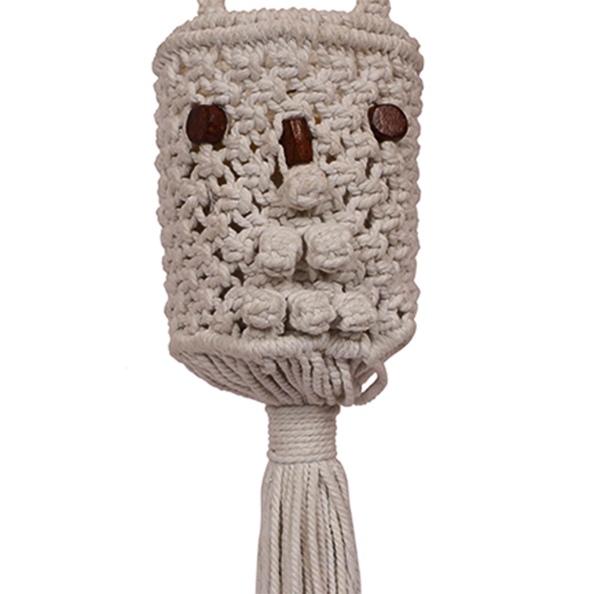 WHITE MACRAME PLANT HANGER