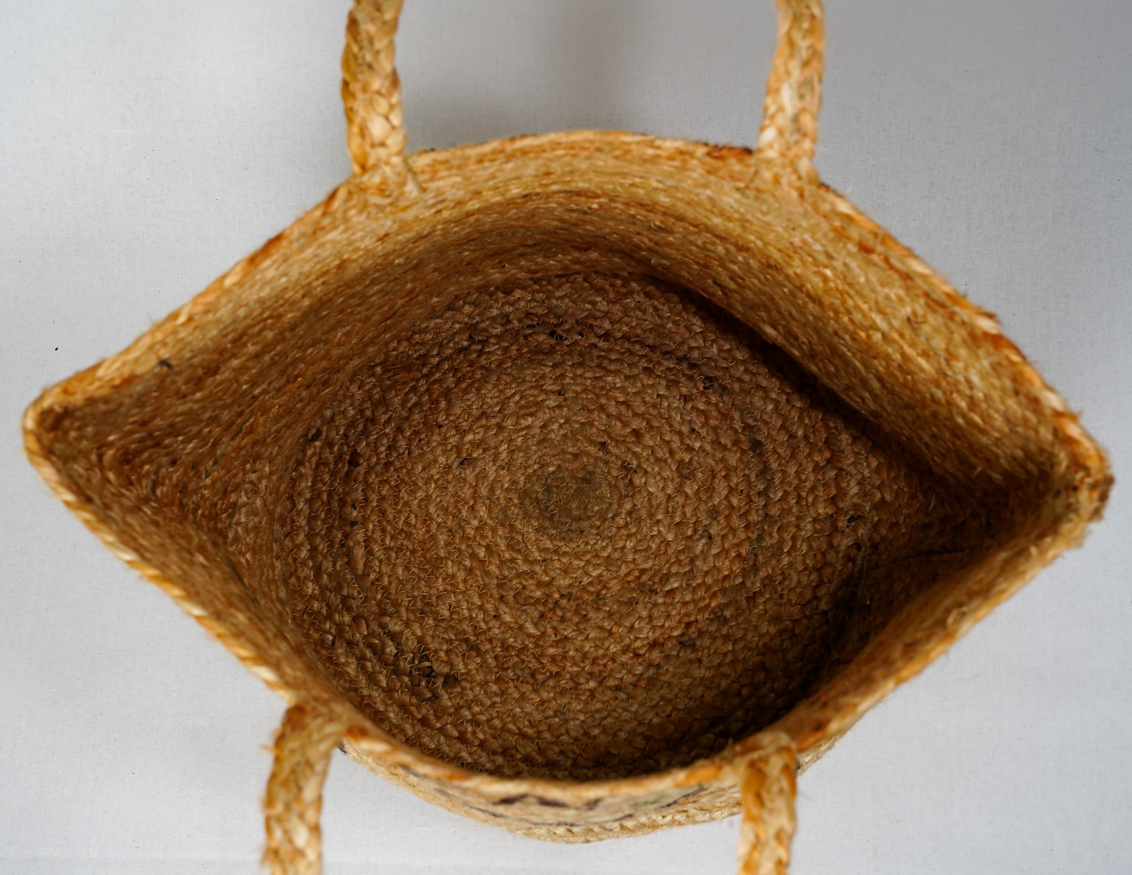 BEACH PLEASE BRAIDED JUTE BEACH BAG