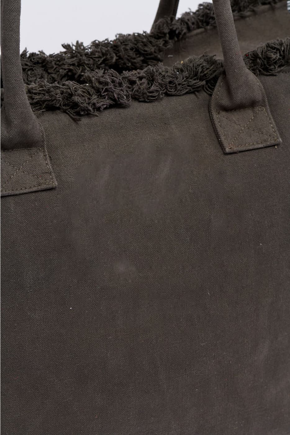 CANVAS HANDBAG WITH FRINGES TOTE BAG