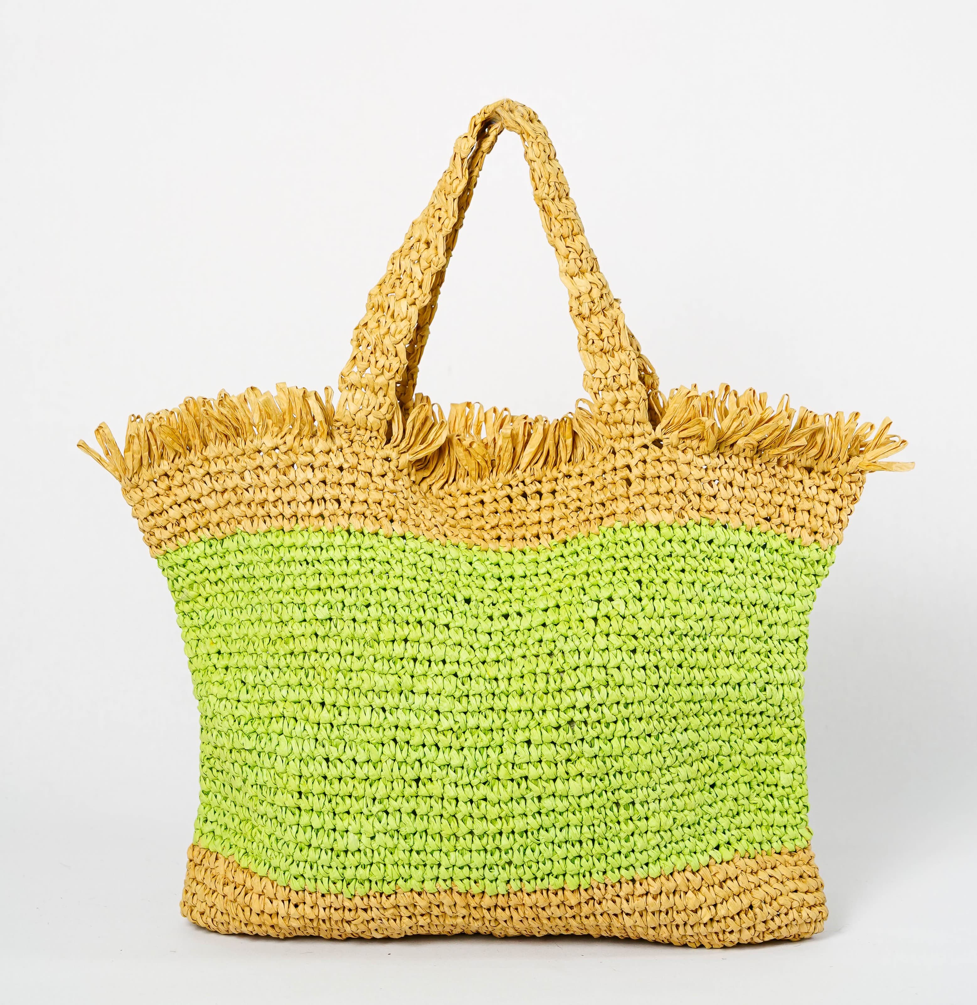 RAFFIA CROCHET TOTE BAG