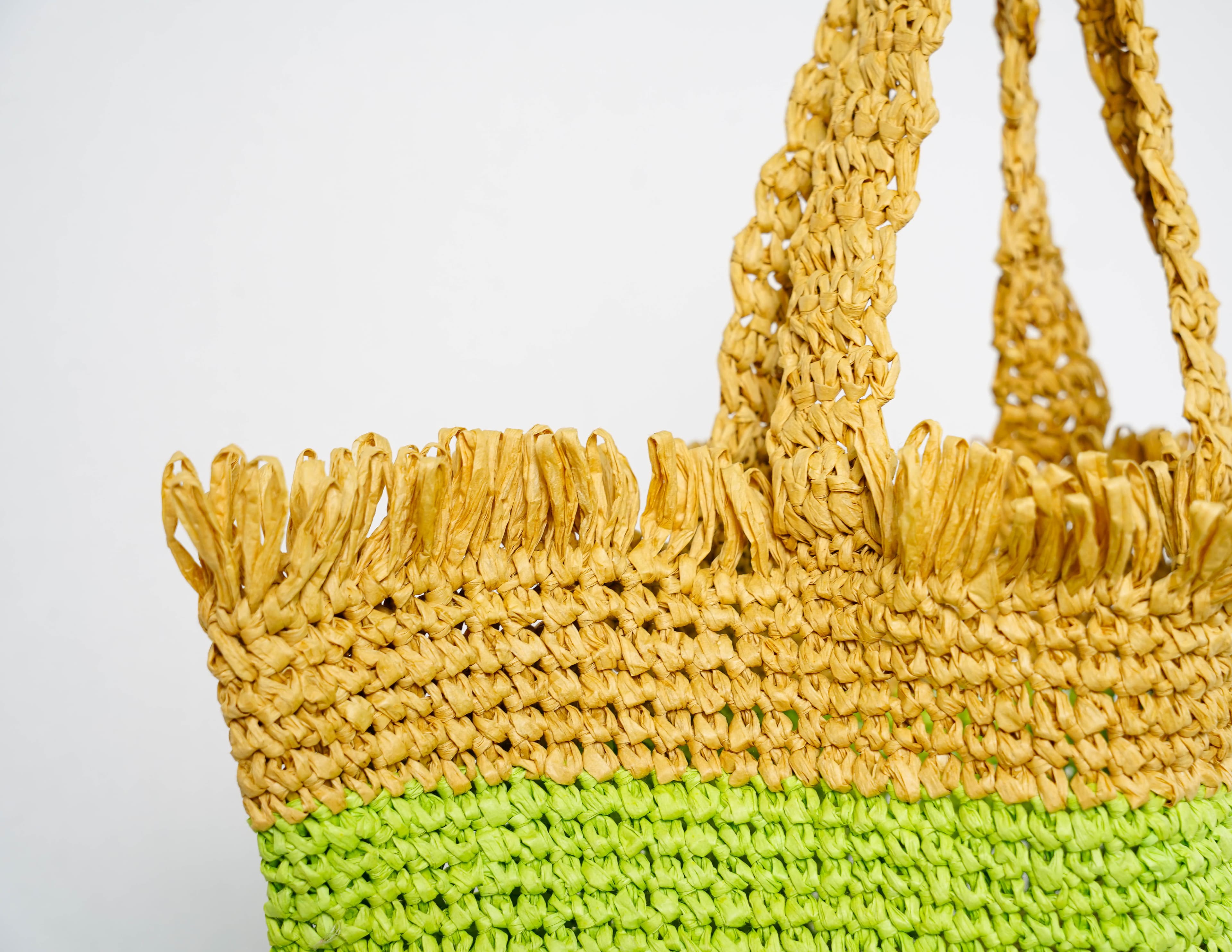 RAFFIA CROCHET TOTE BAG