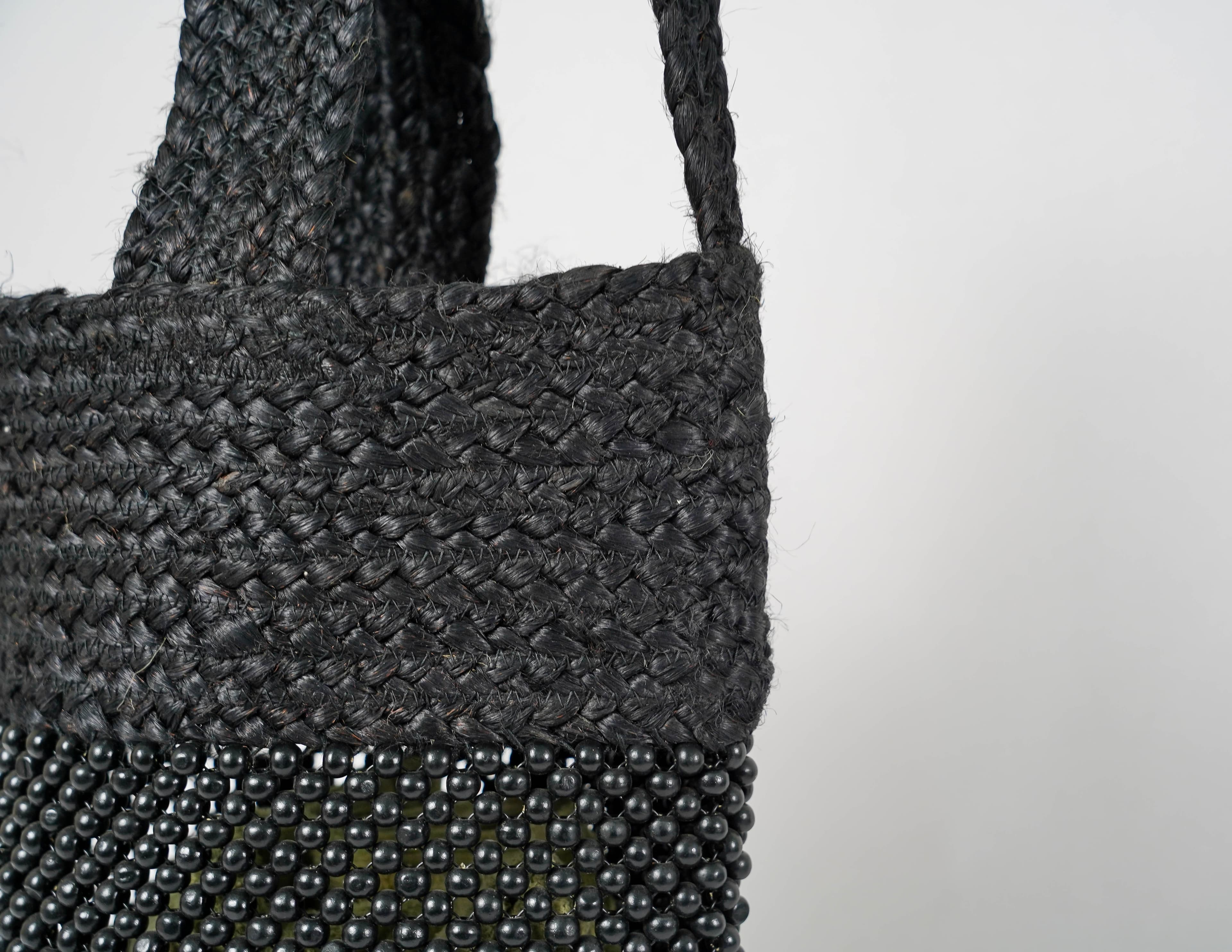 EMBELLISHED  JUTE CROSSBODY BAG