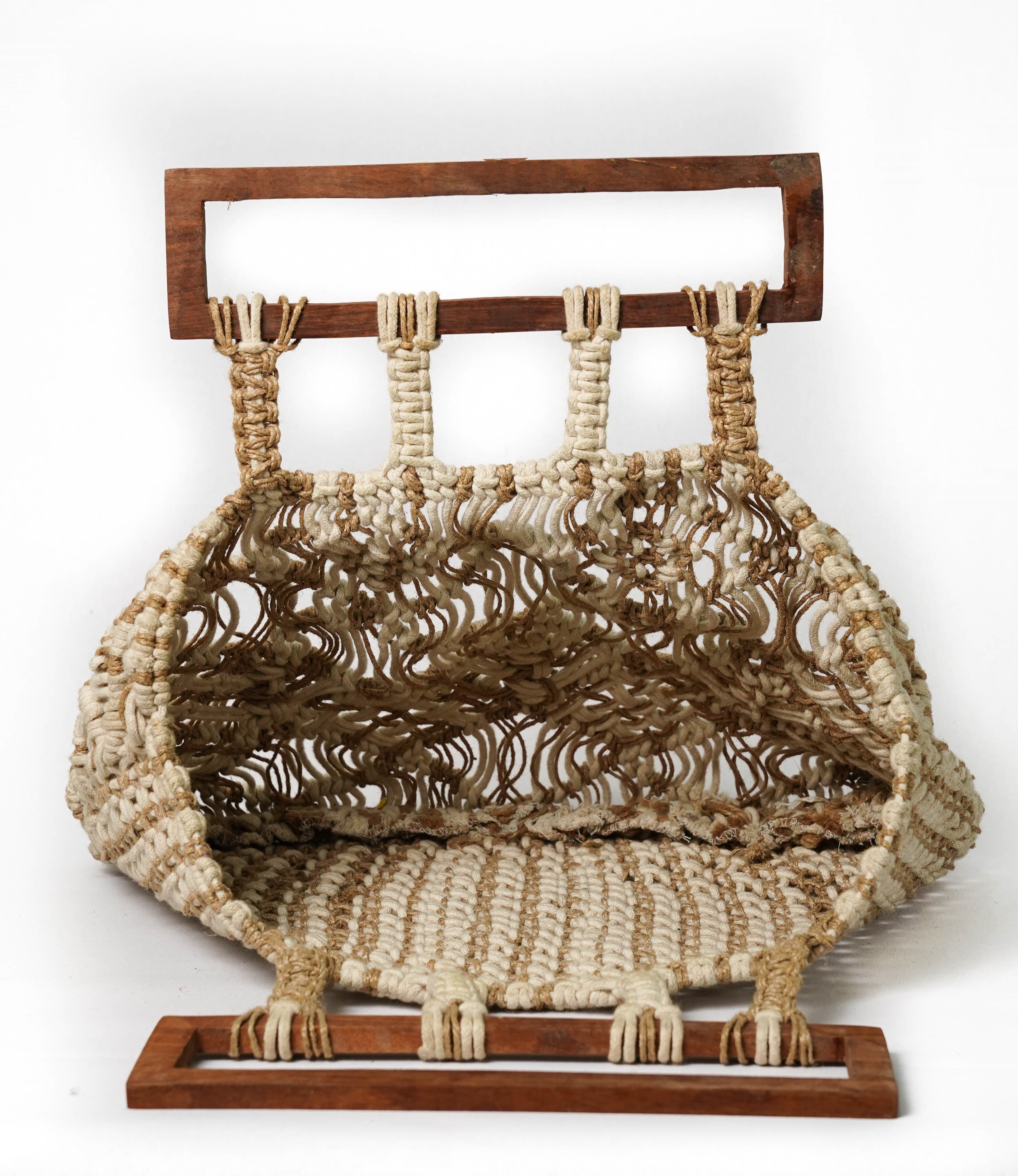 COTTON AND JUTE CROCHET BAG