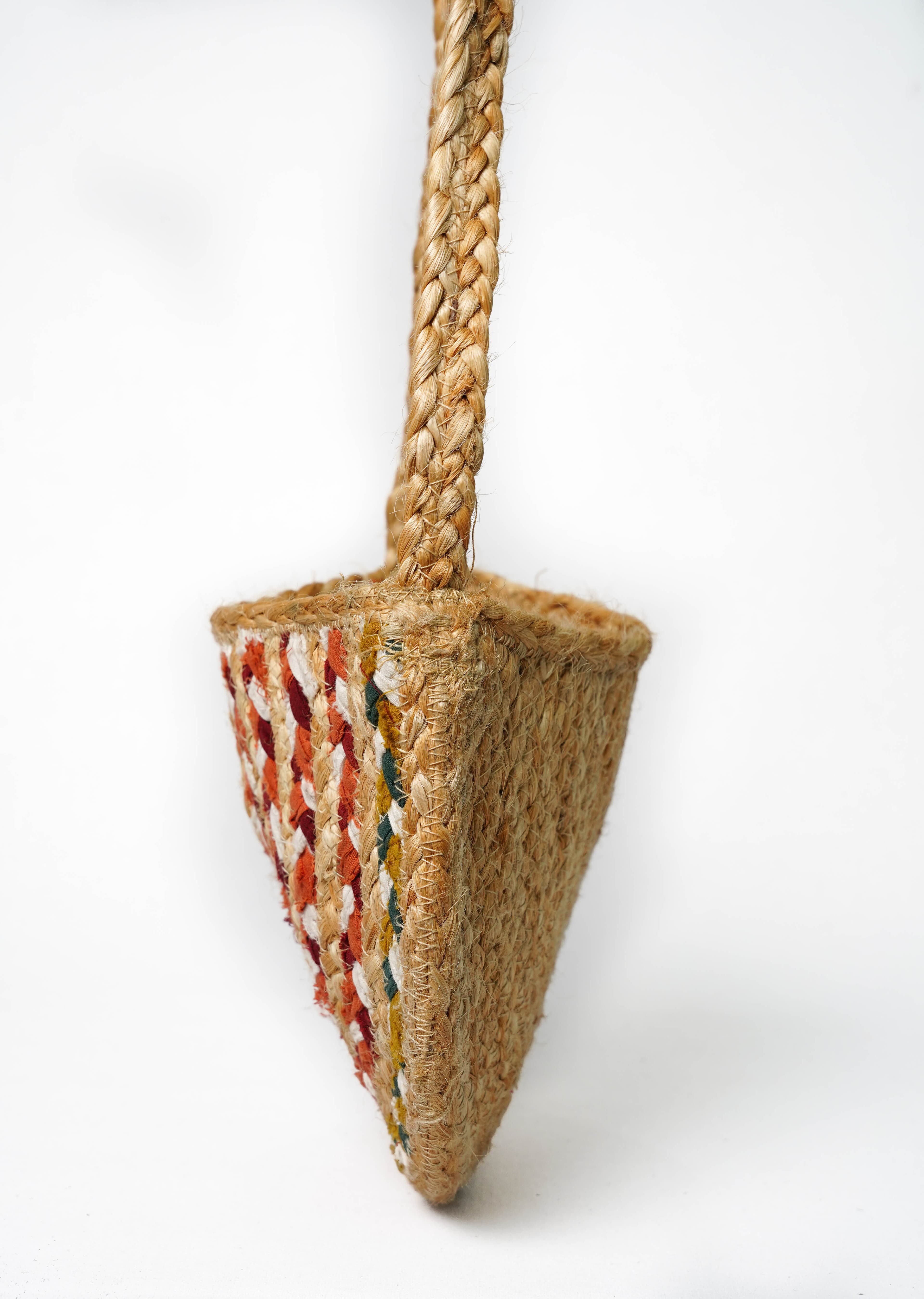 COTTON AND JUTE BRAIDED CROSBODY BAG