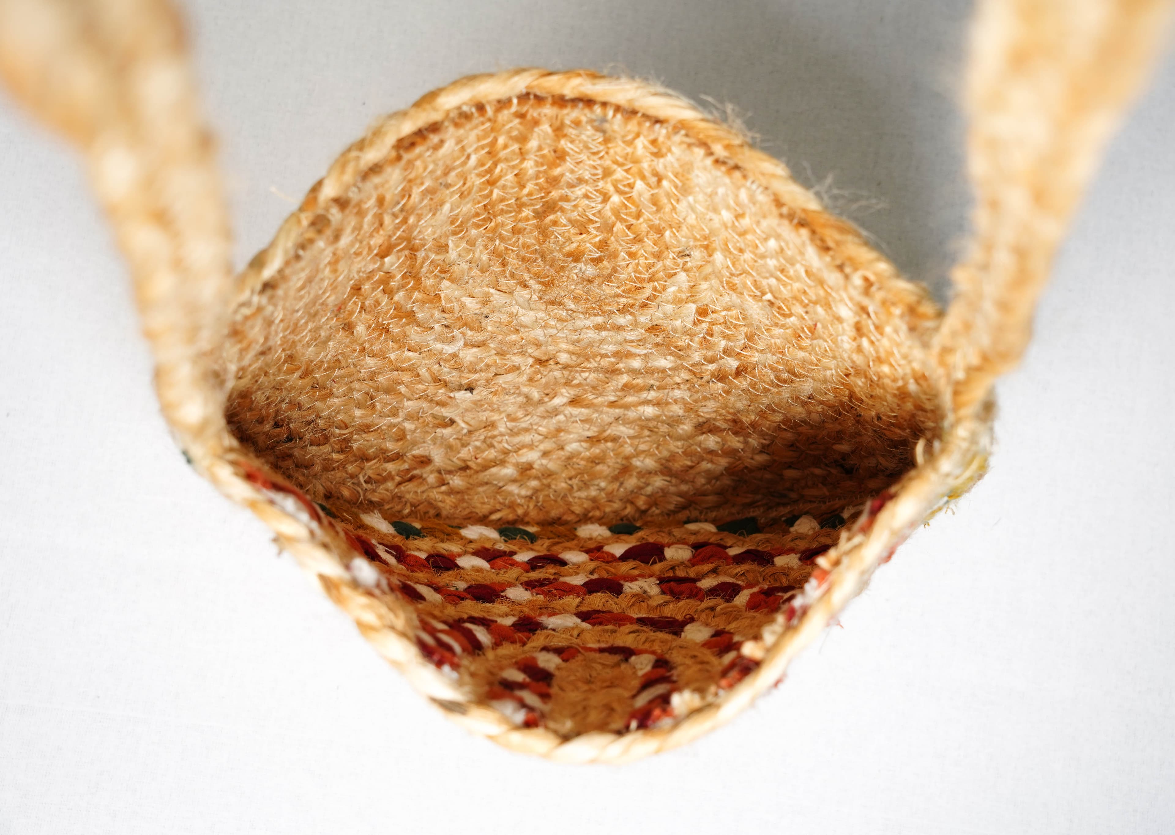 COTTON AND JUTE BRAIDED CROSBODY BAG