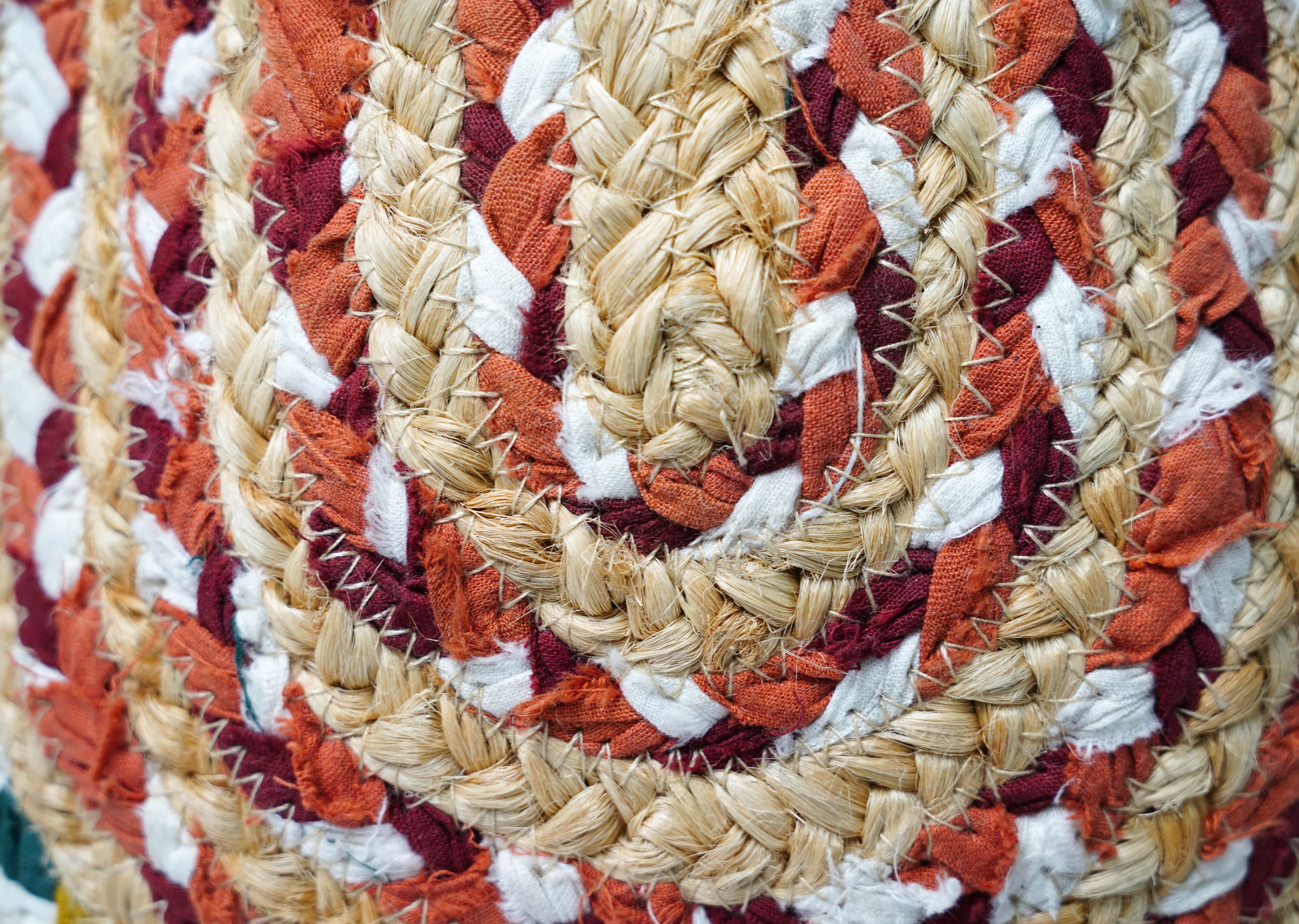 COTTON AND JUTE BRAIDED CROSBODY BAG