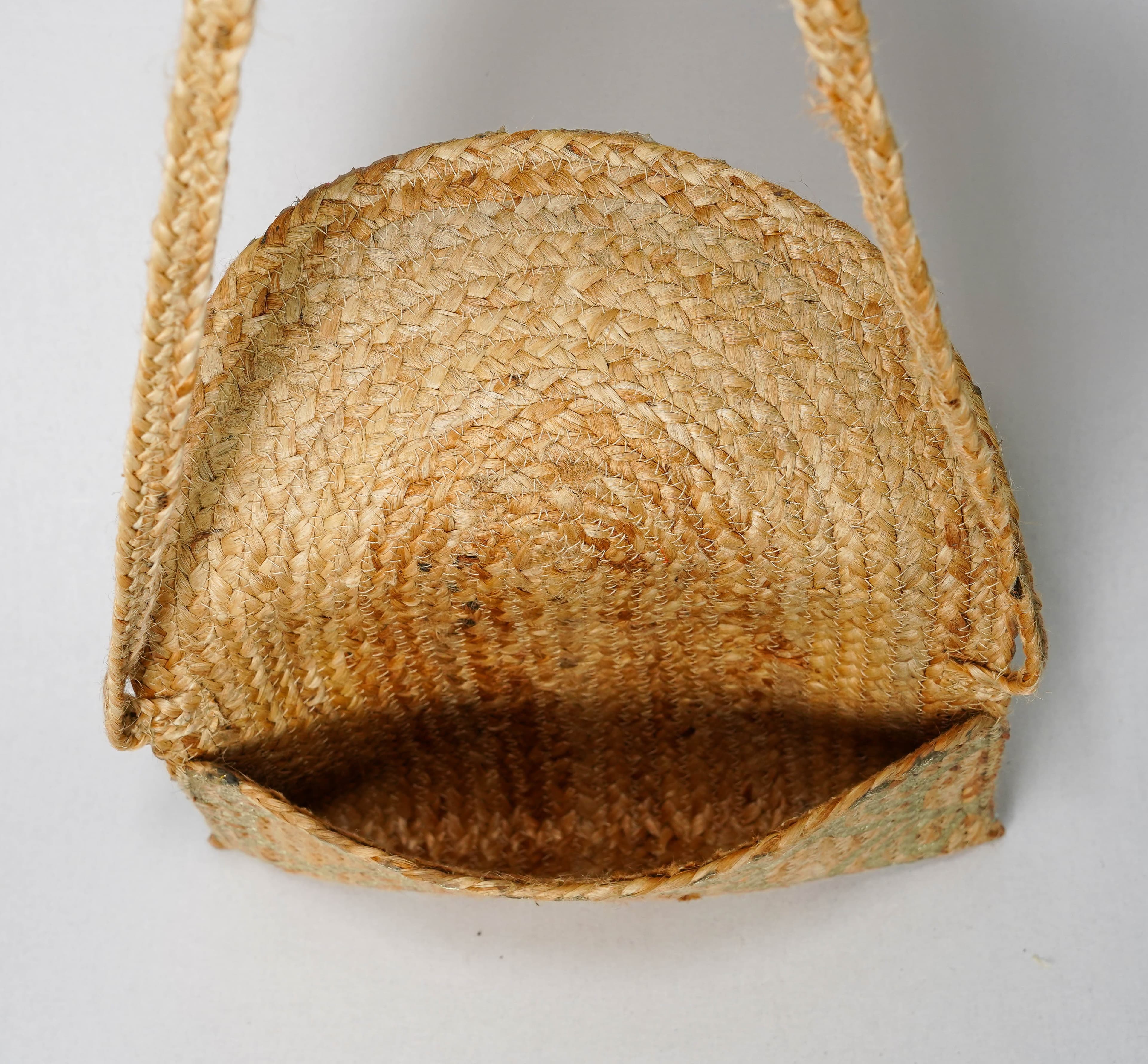 PRINTED JUTE CLUTCH BAG