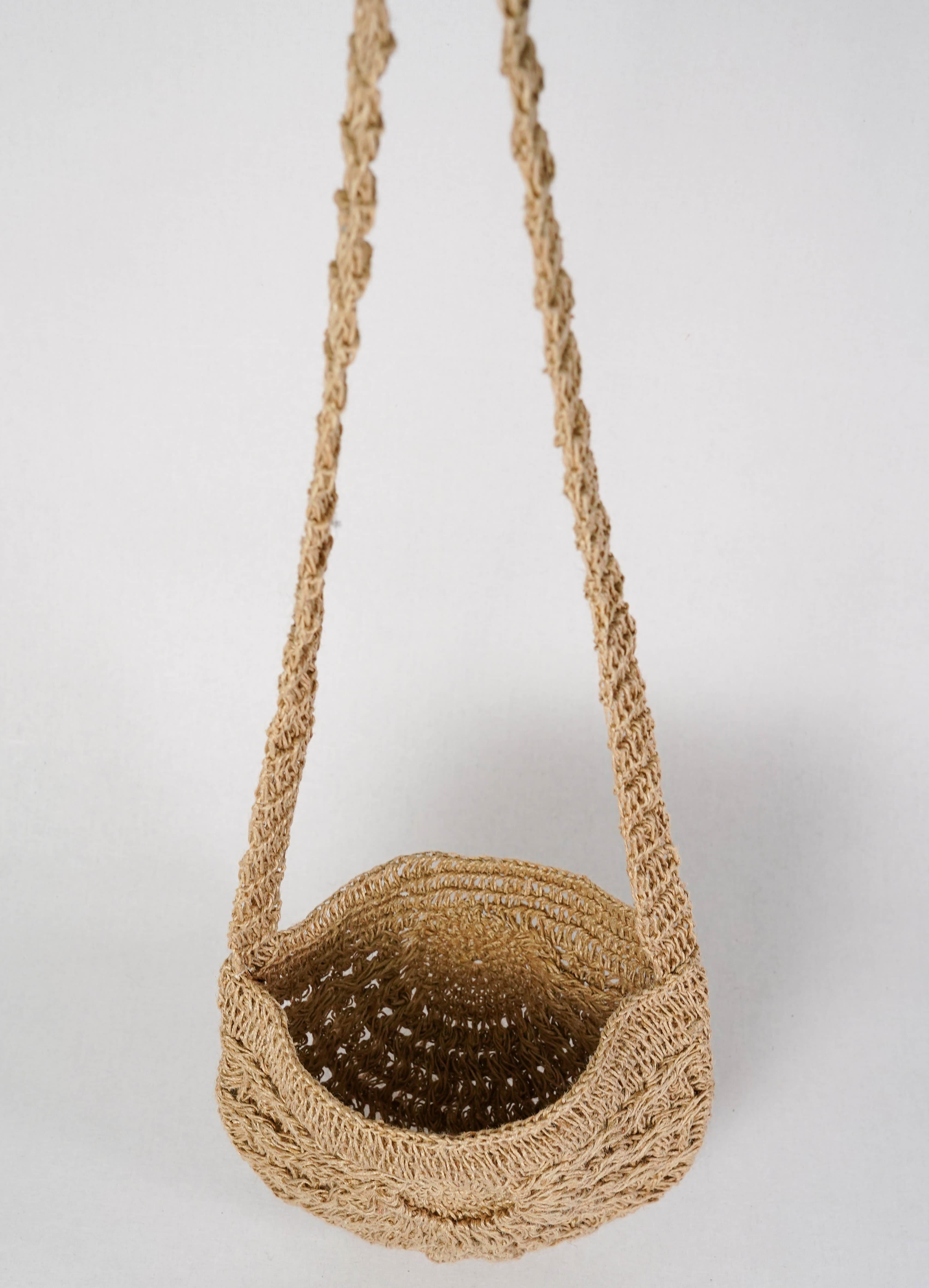 JUTE CROCHET CROSSBODY BAG