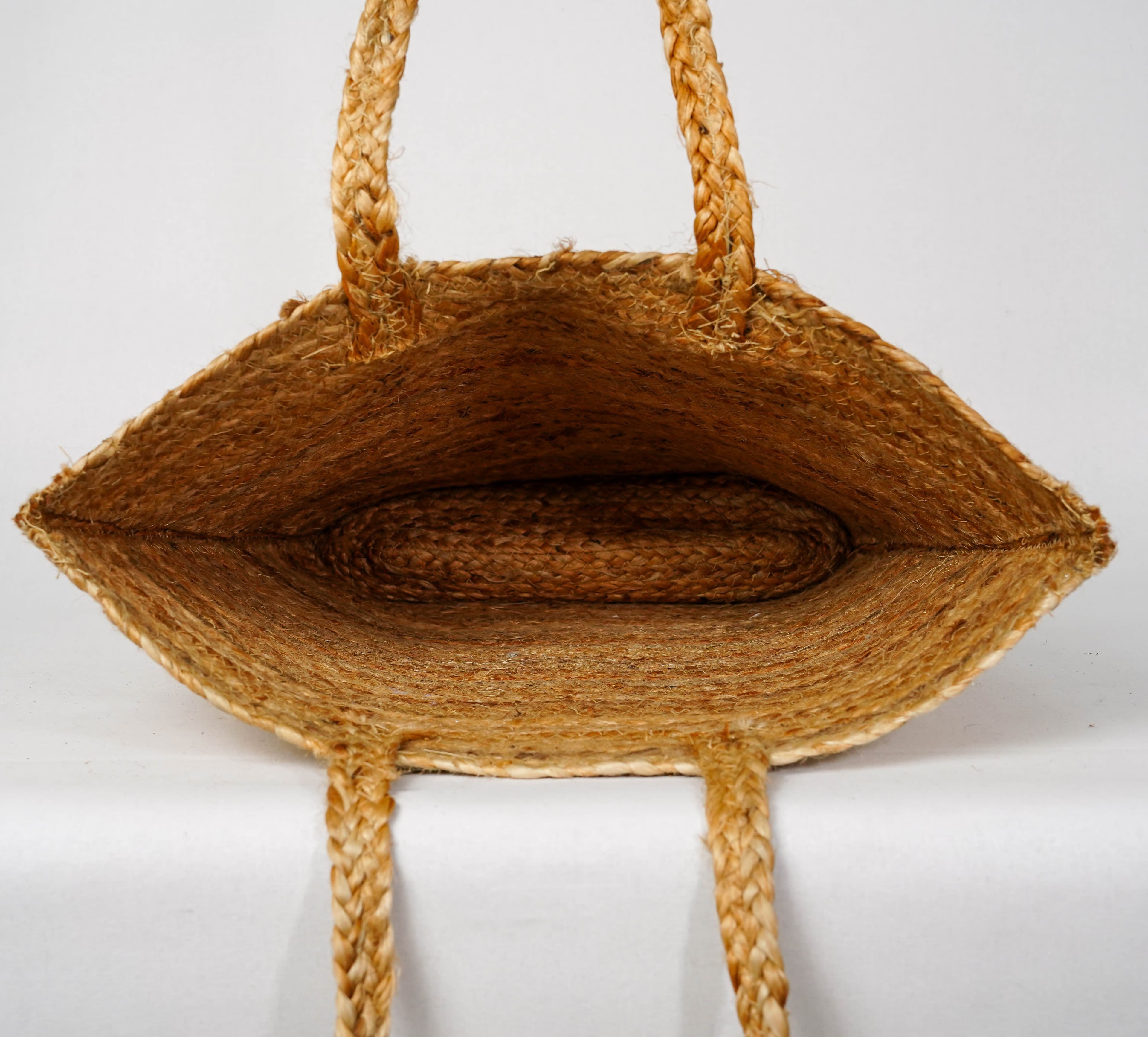GOLDEN LEOPARD PRINT  BEACH JUTE TOTE BAG