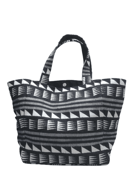 BLACK JACQUARD TOTE BAG