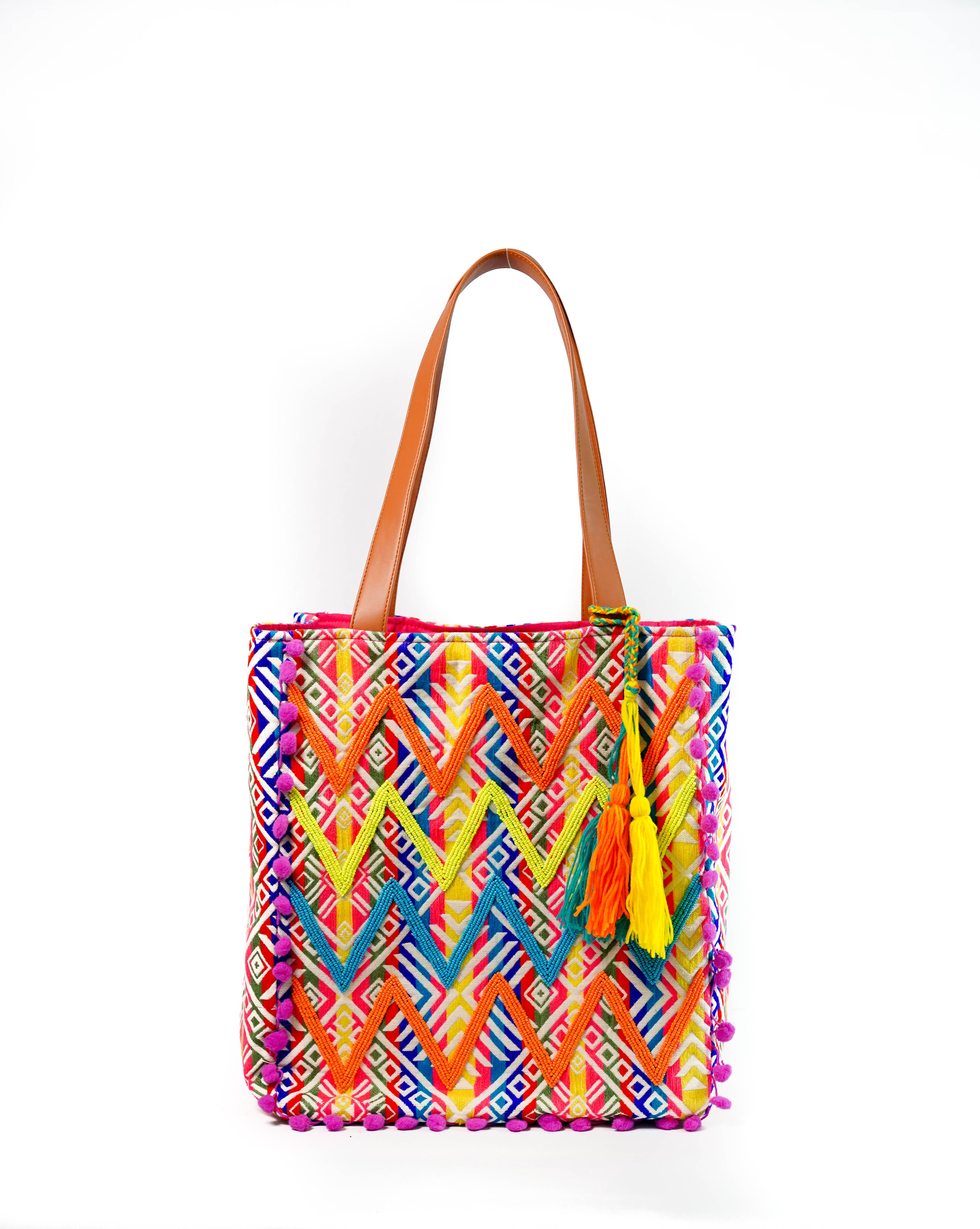 MULTI JACQUARD TOTE BAG