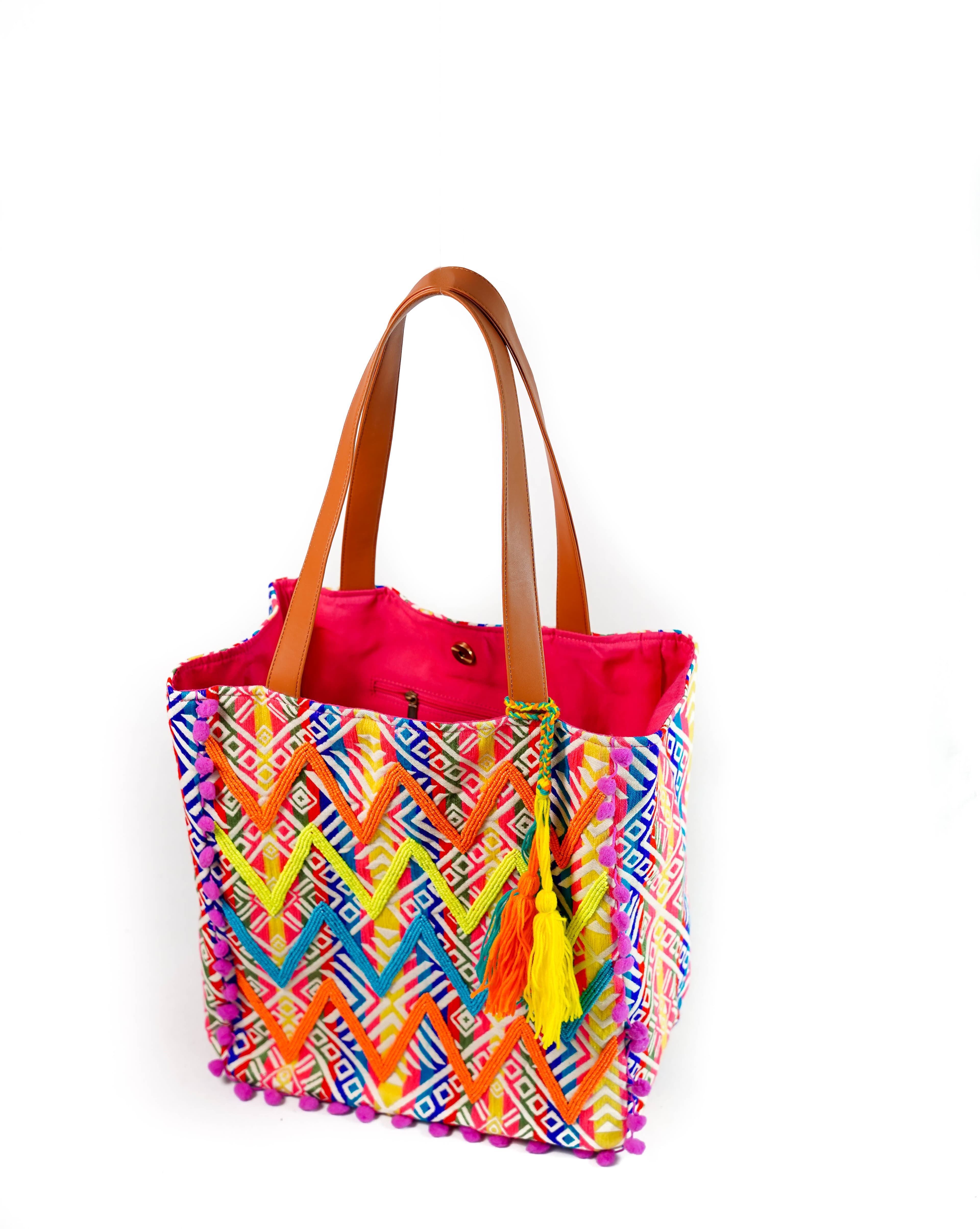 MULTI JACQUARD TOTE BAG