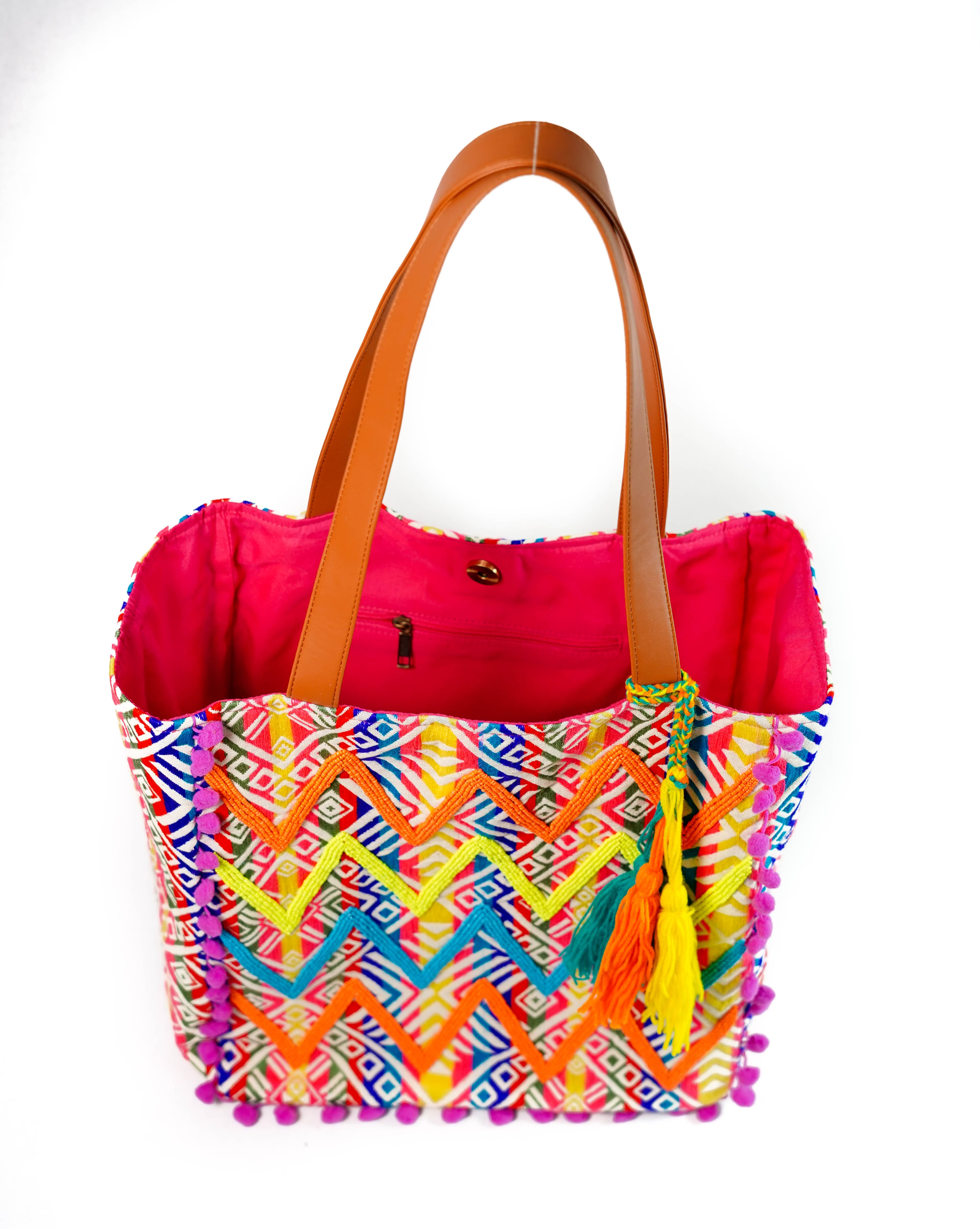 MULTI JACQUARD TOTE BAG