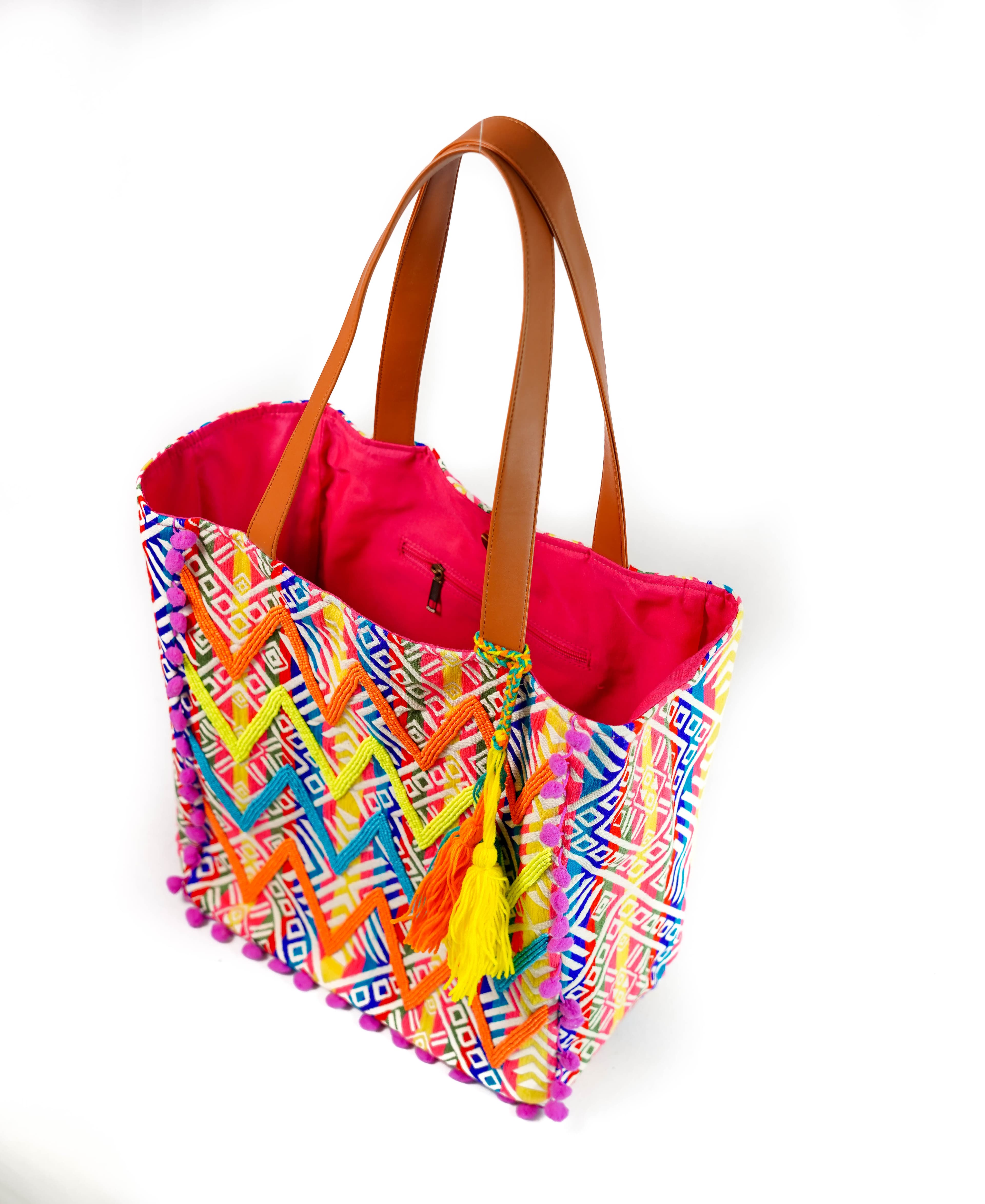MULTI JACQUARD TOTE BAG