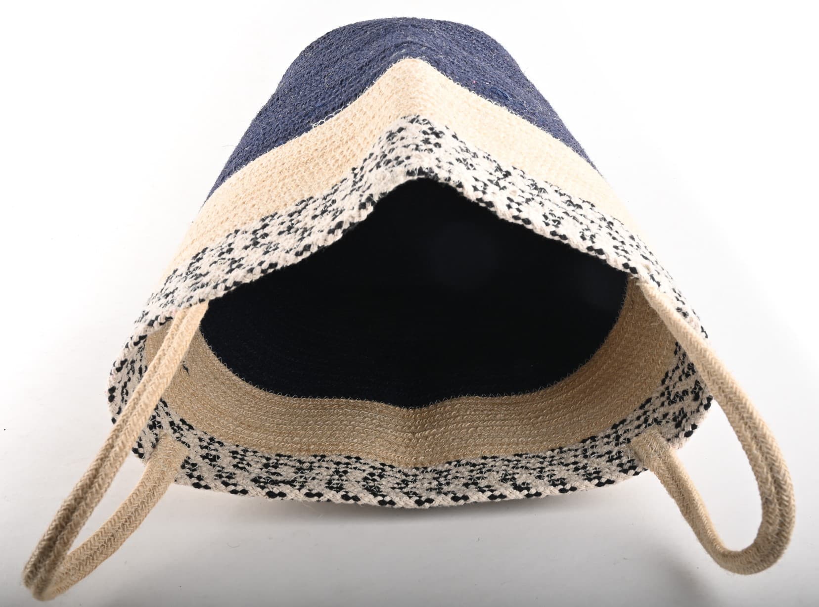 COTTON AND JUTE WOVEN TOTE BAG