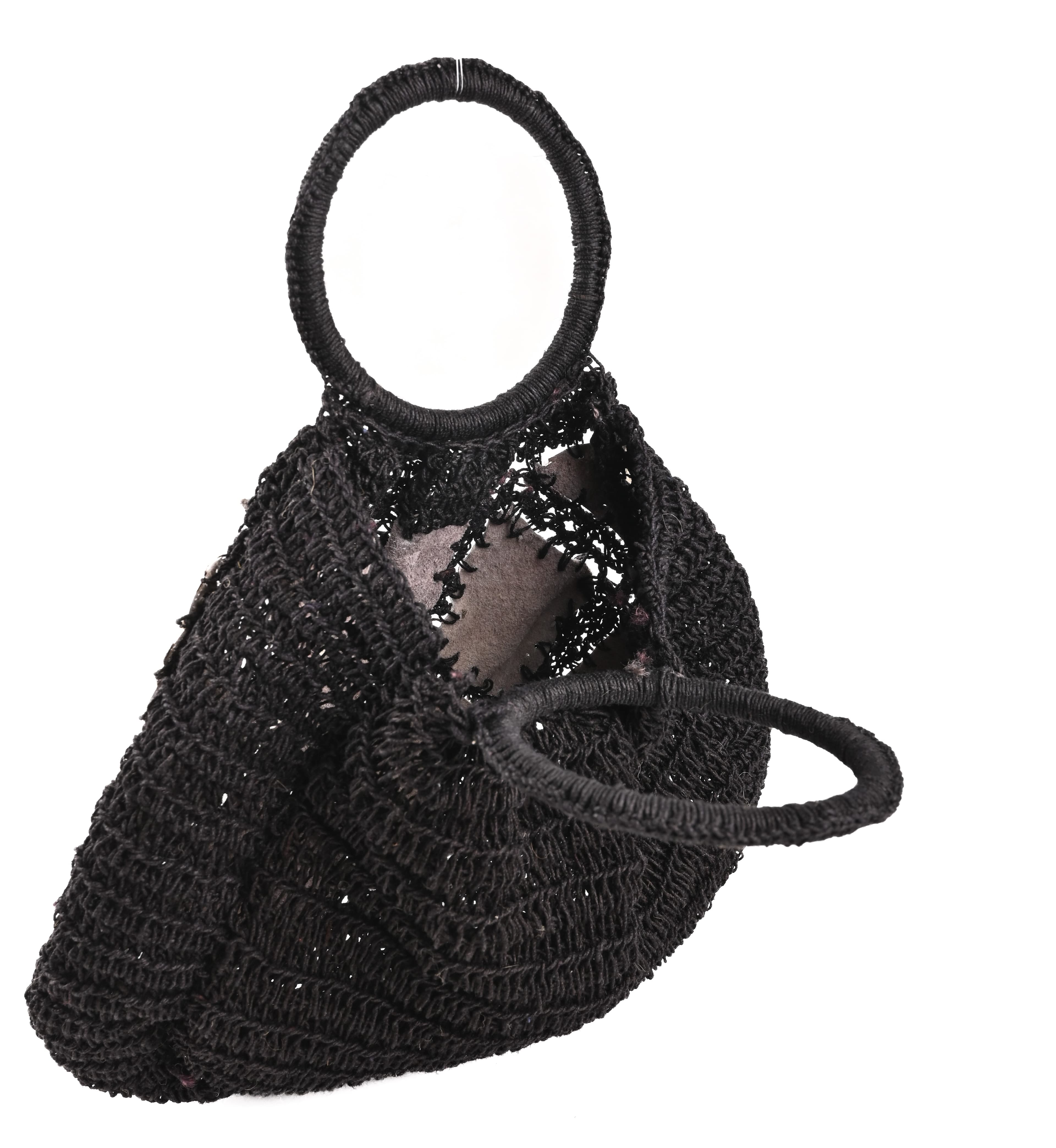 BLACKJUTE HANDBAG WITH ZEBRA PATCH WORK