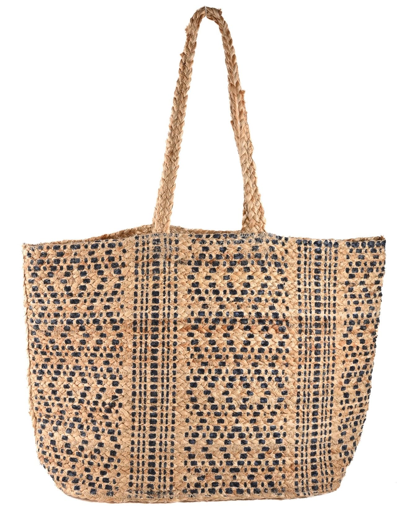 DOT PRINT JUTE TOTE BAG