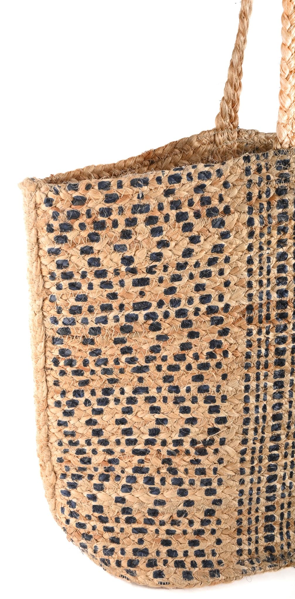 DOT PRINT JUTE TOTE BAG