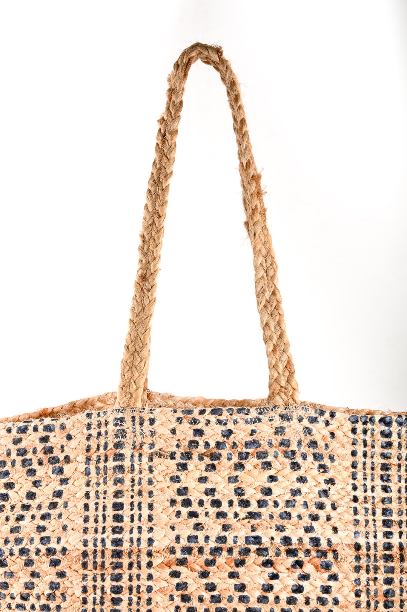 DOT PRINT JUTE TOTE BAG