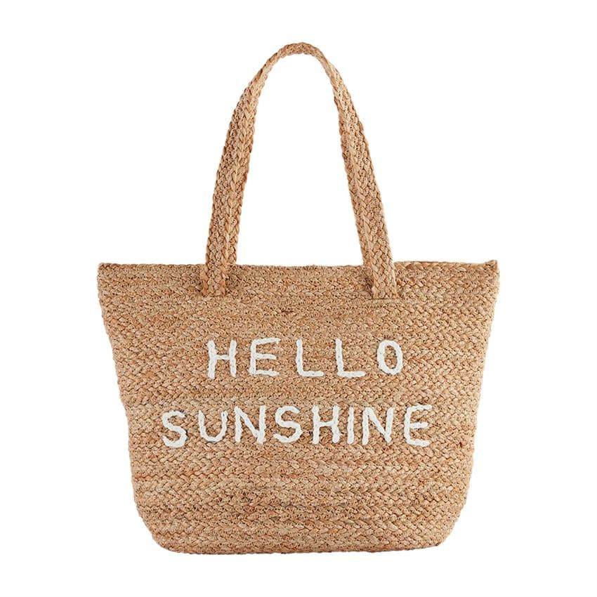 HELLO SUNSHINE JUTE TOTE BAG
