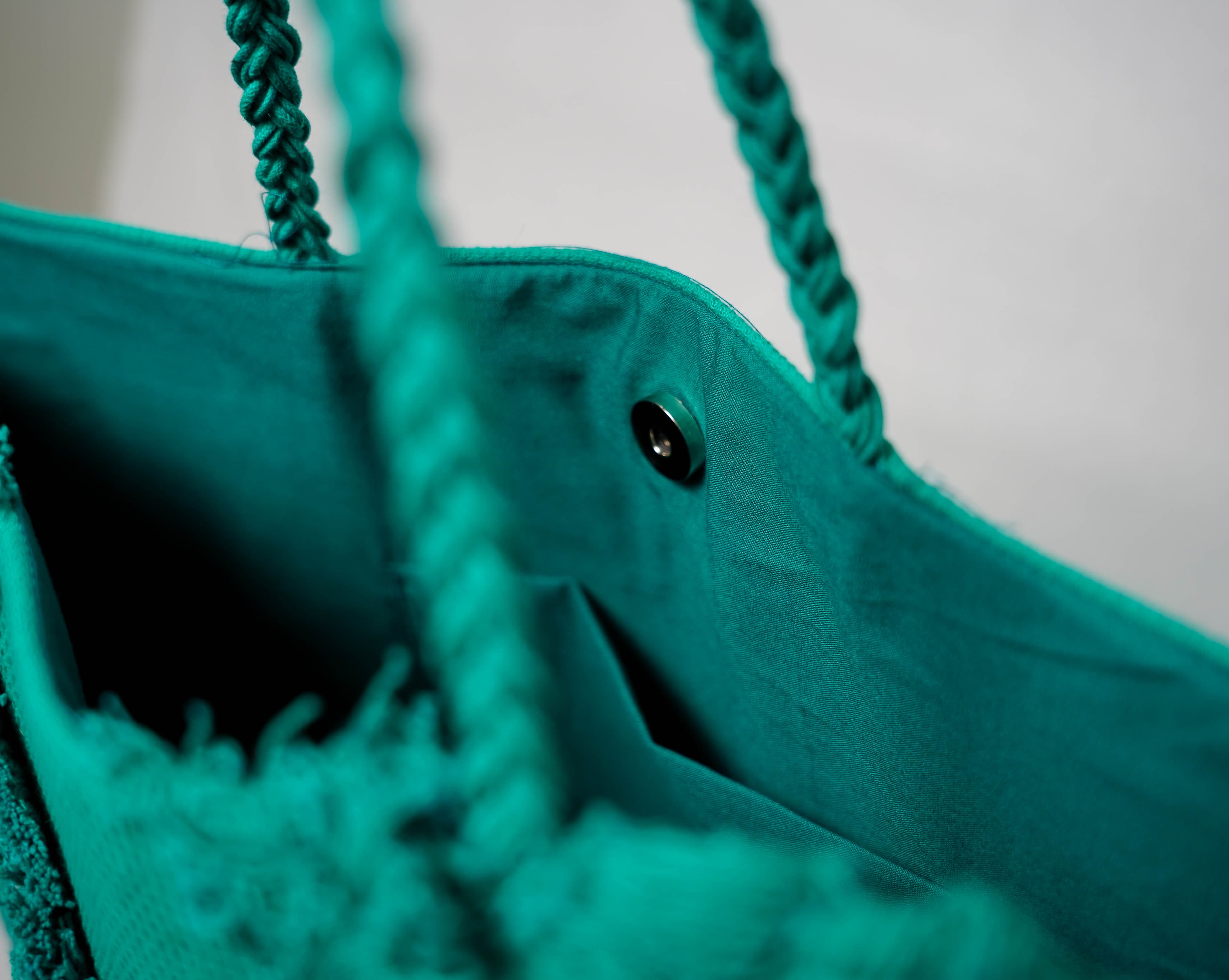 GREEN DIAMOND DESIGN COTTON TOTE BAG