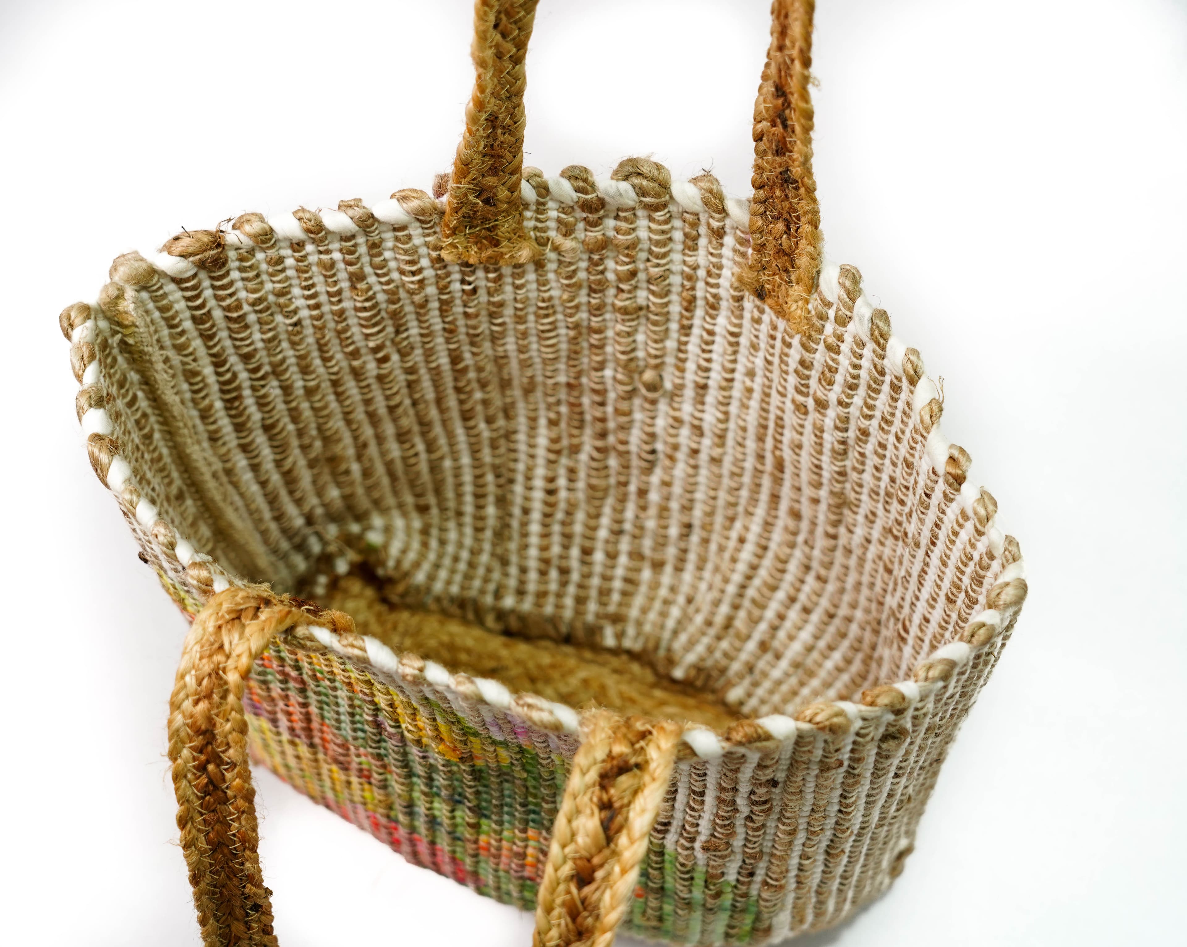MULTI COLOR FLORAL PRINT TOTE BAG