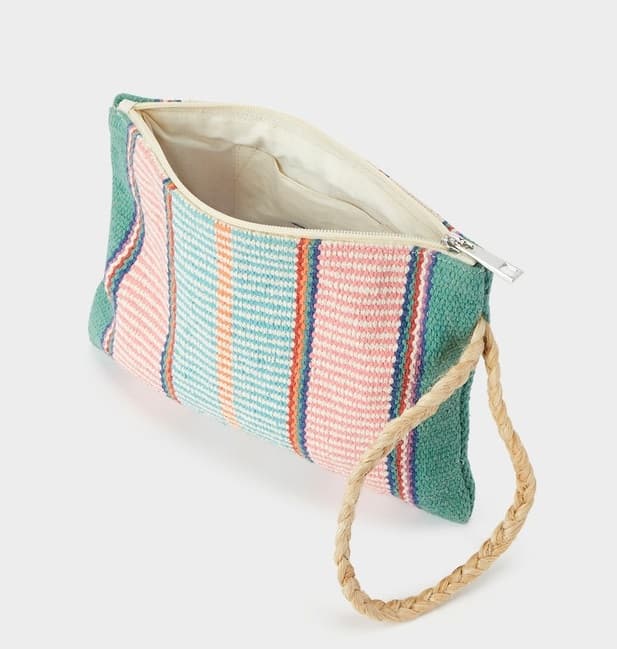 MULTI COTTON AND JUTE WOVEN POUCH