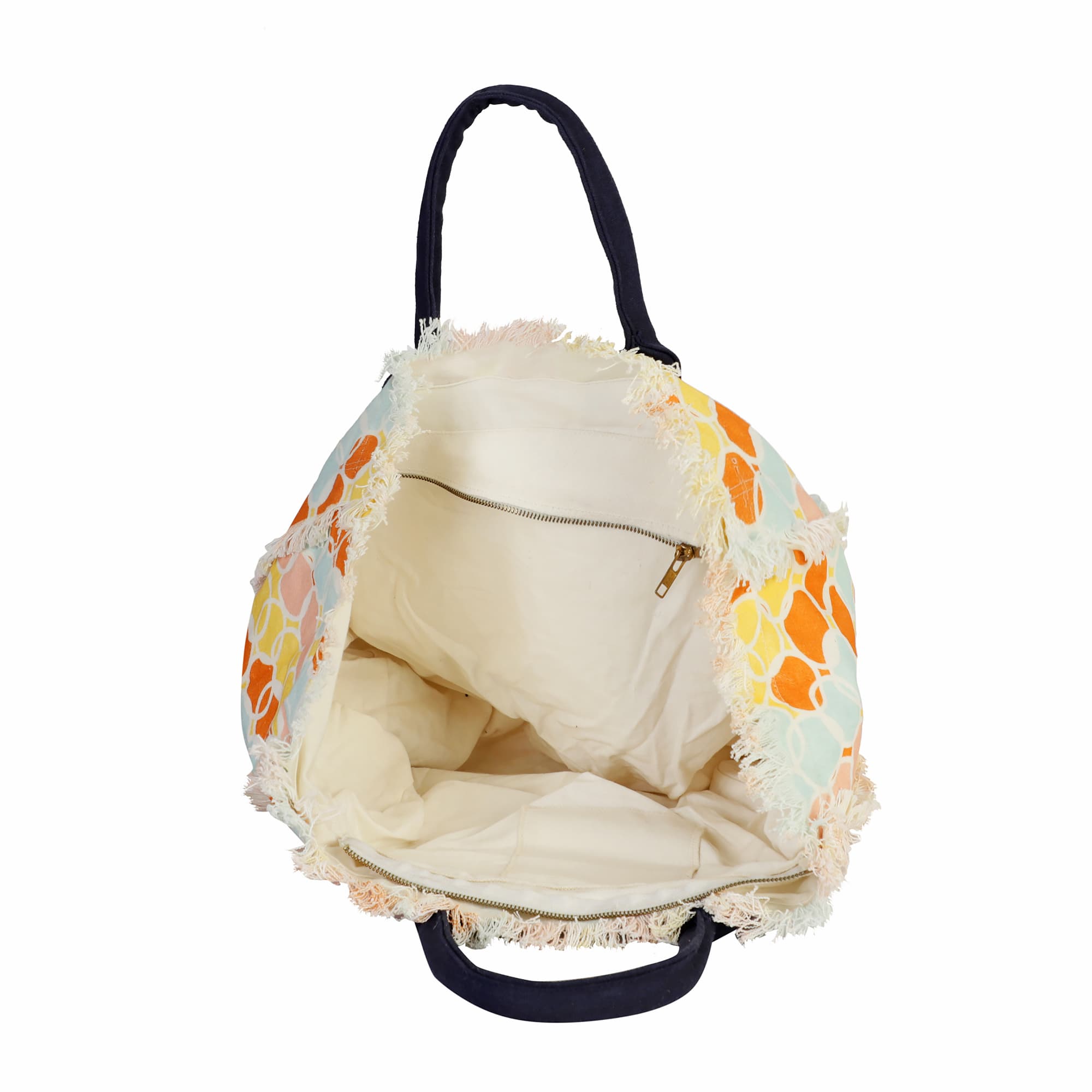 CIRCLE PRINT BEACH BAG
