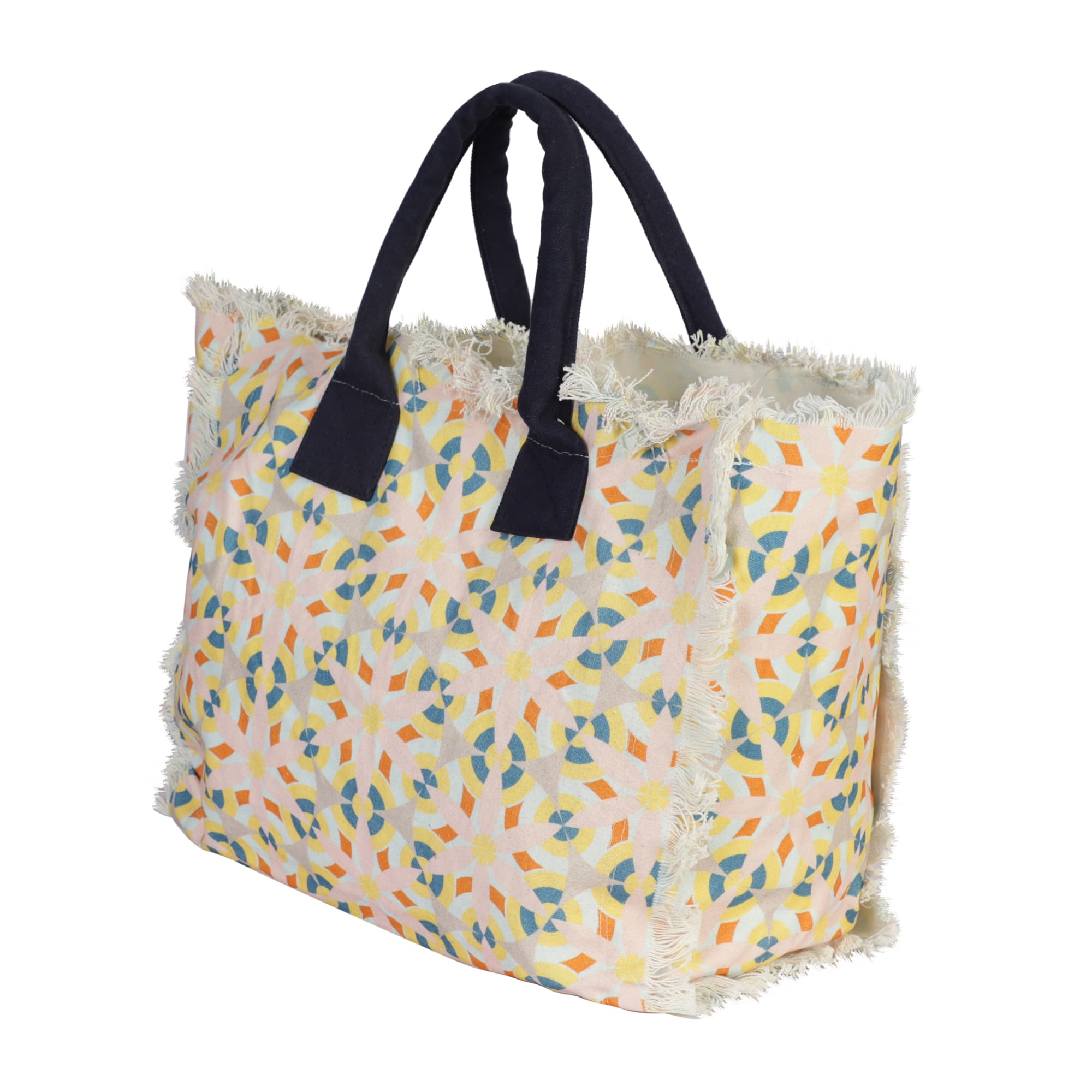 GEOMETRIC  PRINT BEACH BAG