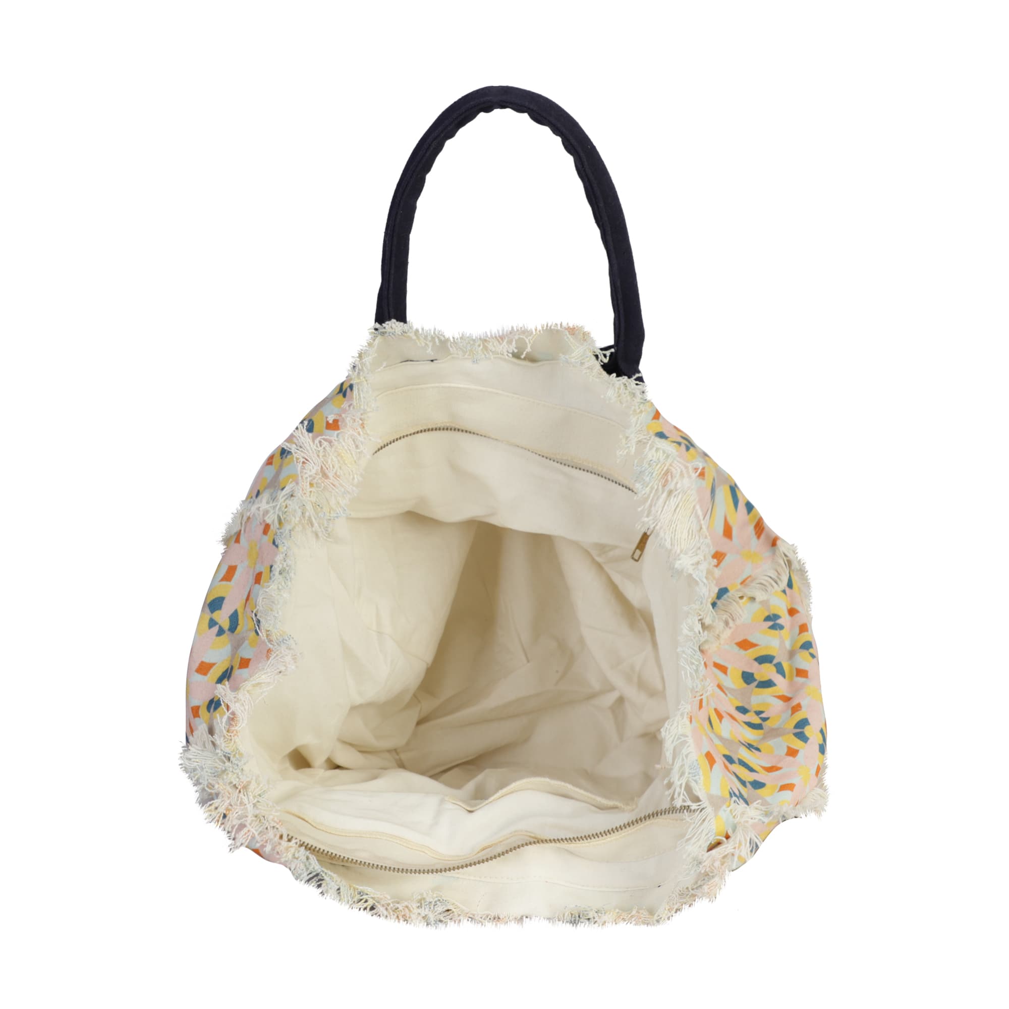 GEOMETRIC  PRINT BEACH BAG