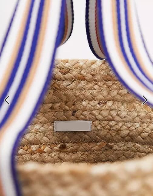 JUTE TOTE BAG WITH COTTON WOVEN HANDLES