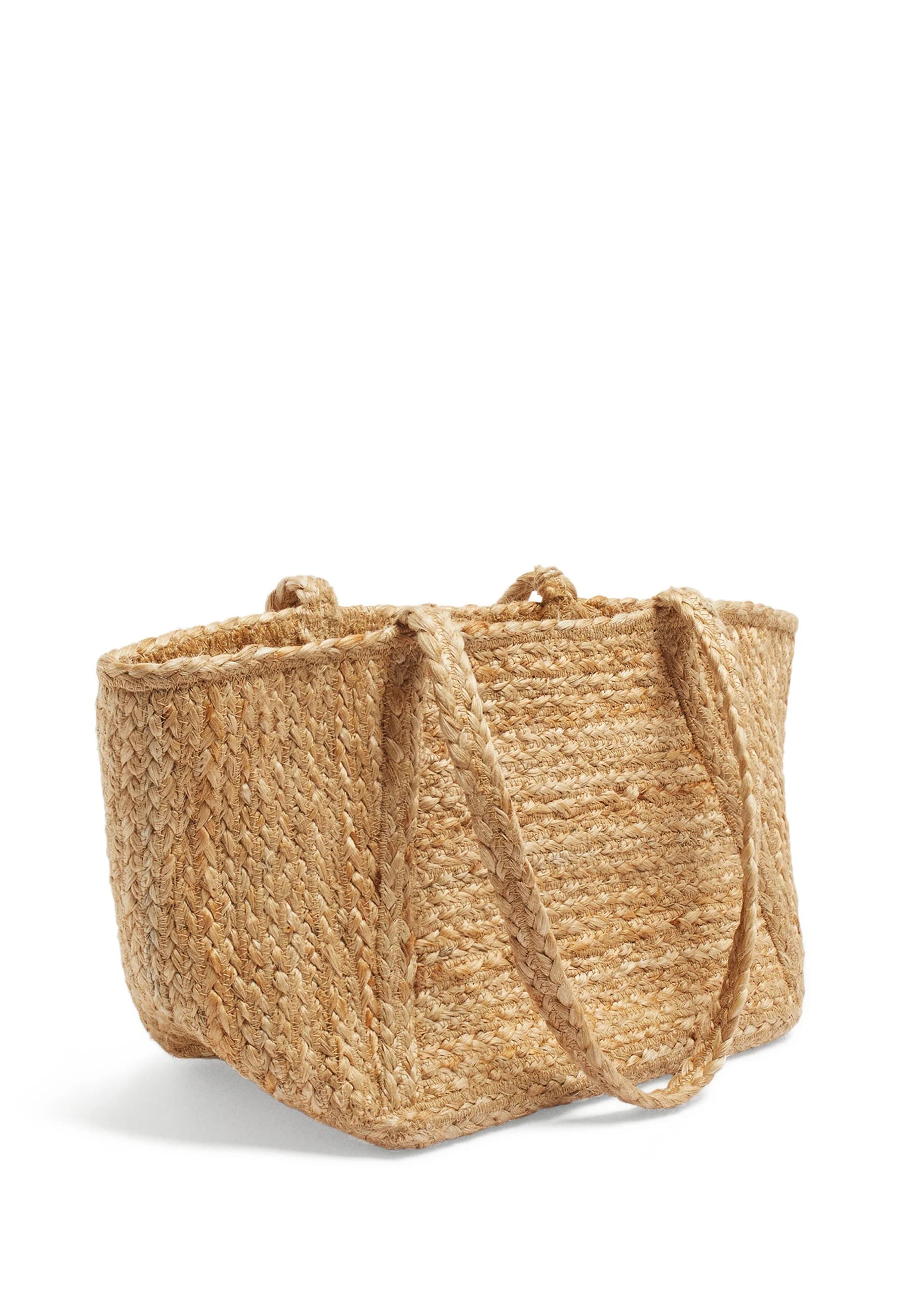 JUTE BRAIDED TOTE BAG WITH TASSEL