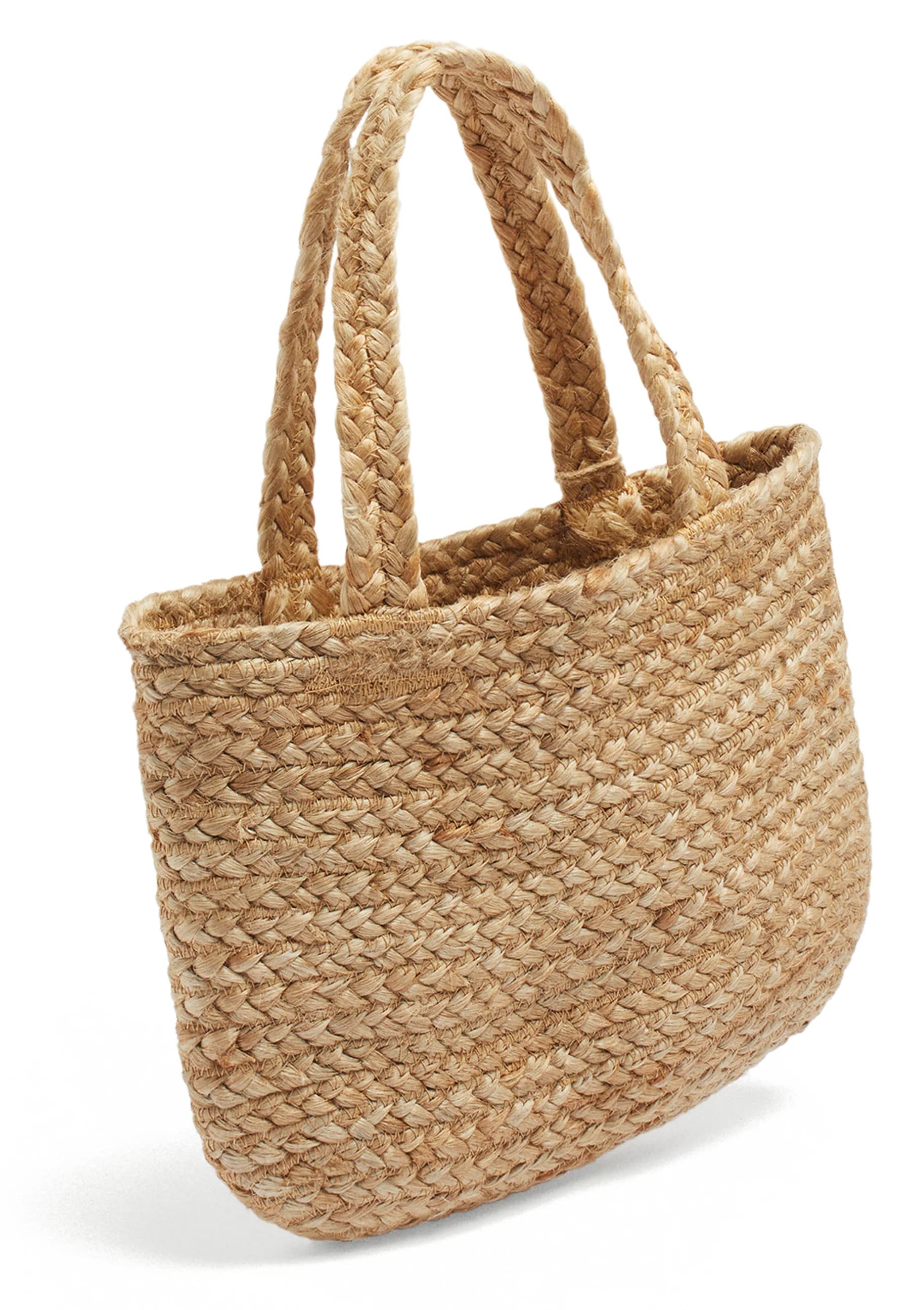 JUTE BRAIDED HANDBAG WITH TASSEL