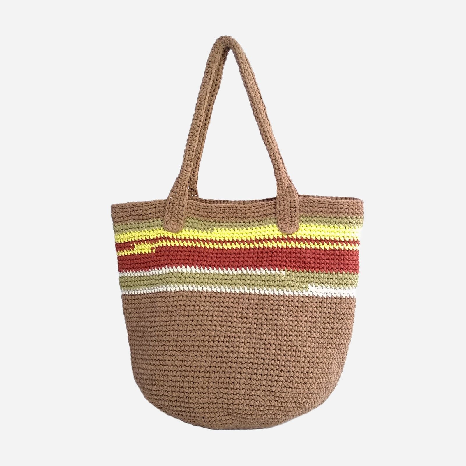 BROWN WOVEN TOTE BAG