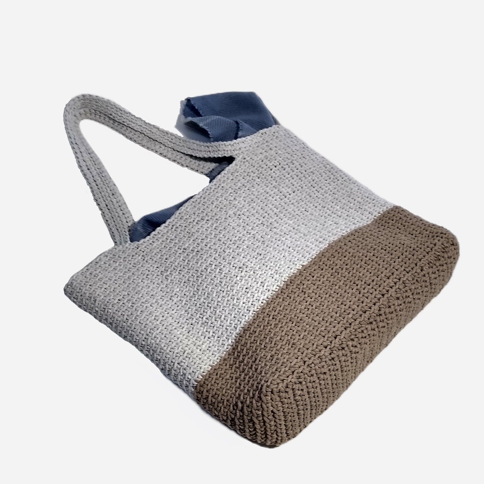 WHITE WOVEN TOTE BAG