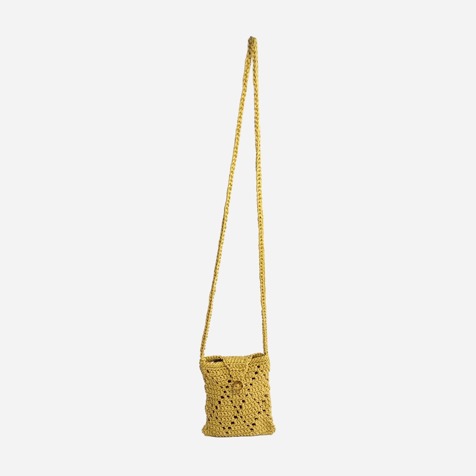 GOLD CROCHET CROSSBODY BAG